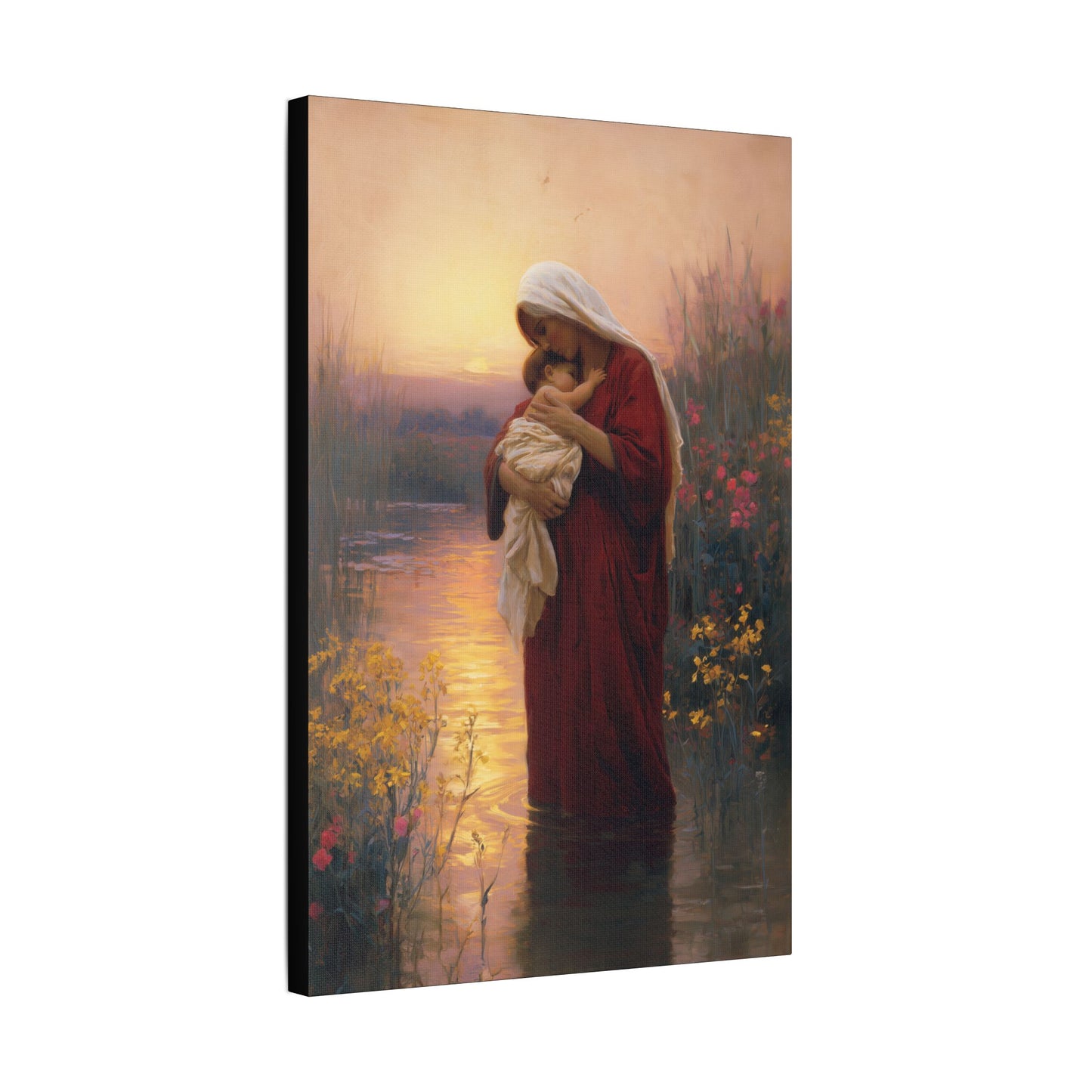 Saint Elizabeth, Mother to John the Baptist -  Museum Wrapped Canvas Print - Multiple Sizes - Catholic Home art Matte Canvas