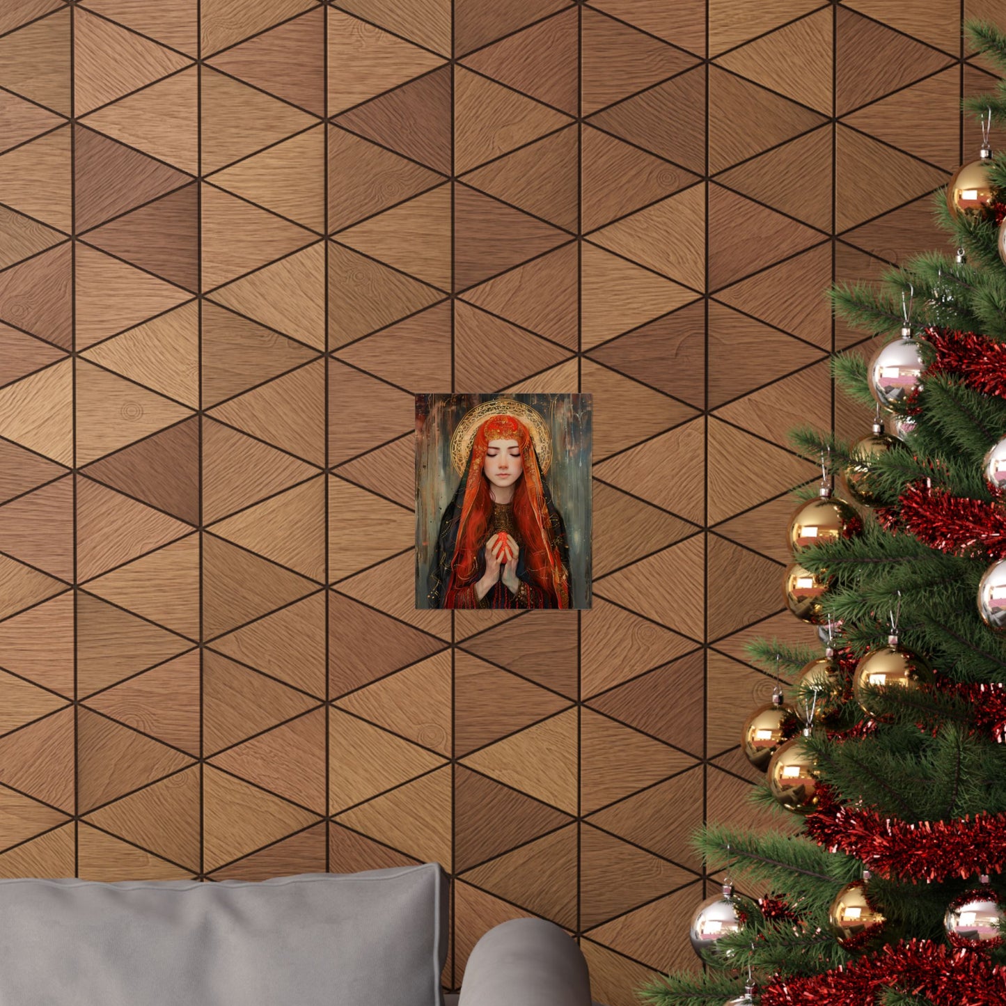 Devotion of Mary Magdalene - Saint Mary Magdalene and the Red Easter Egg - Sanctified Souls Print - Multiple Sizes - Premium Posters