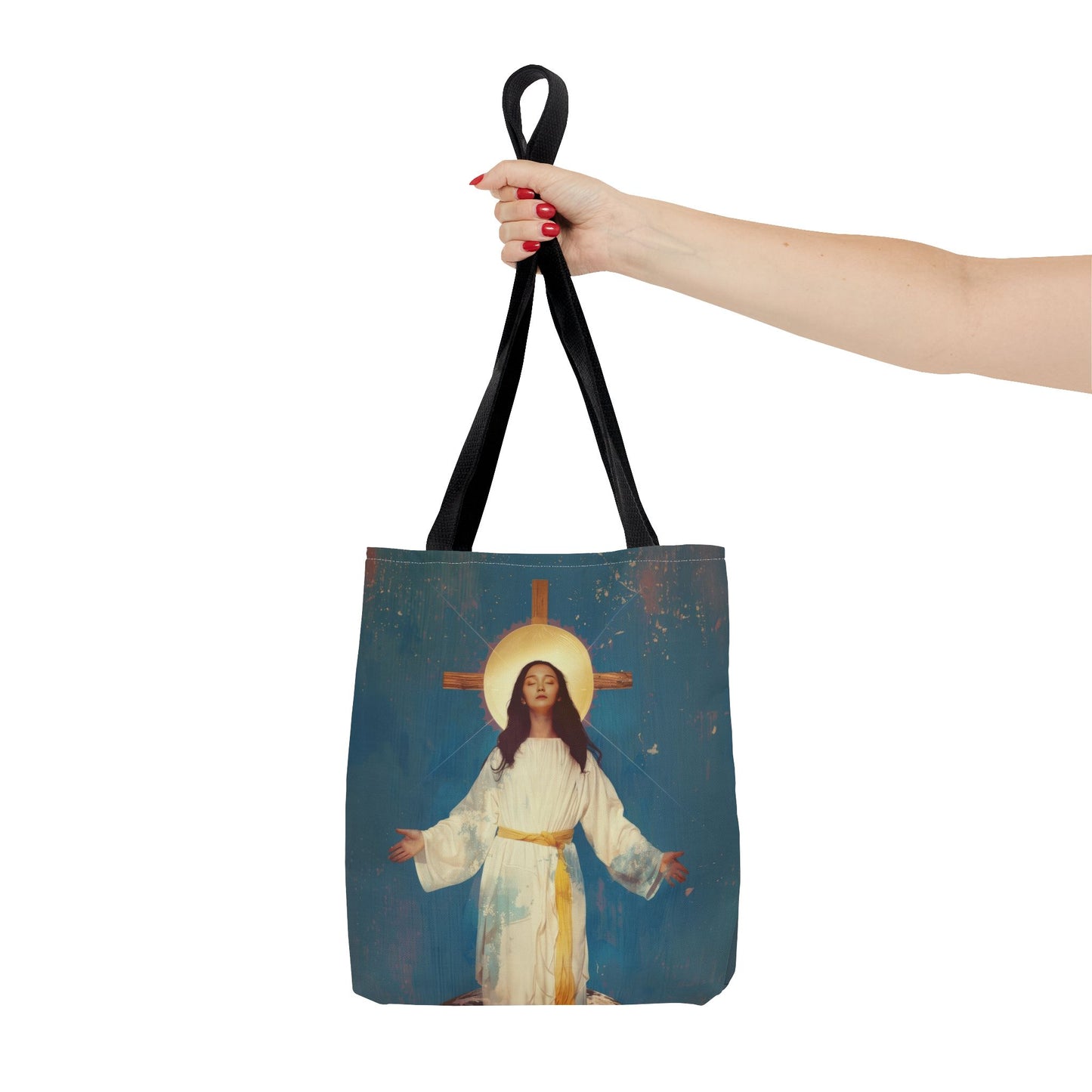 Our Lady of Akita - Mother Mary - Tote Bag - Large Medium Small Faith Art Bag - Re-usable Tote Purse - Double Sided