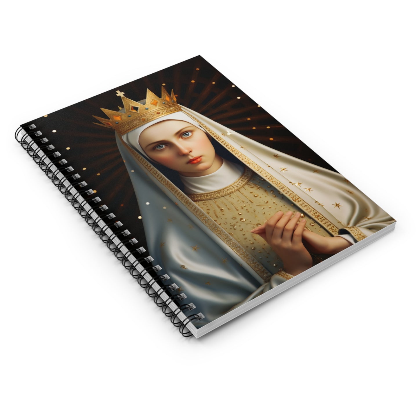 Saint Kinga of Poland Journal - Sanctified Souls Art - Religious Based Notebook - Spiral Notebook - Ruled Line - Catholic Art Journal