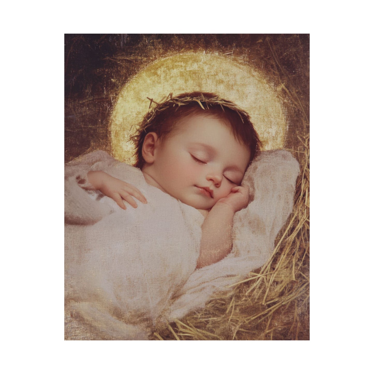 The Christ Child Born Into the Quiet of the World - Sanctified Souls Print - Multiple Sizes - Premium Matte Vertical Posters