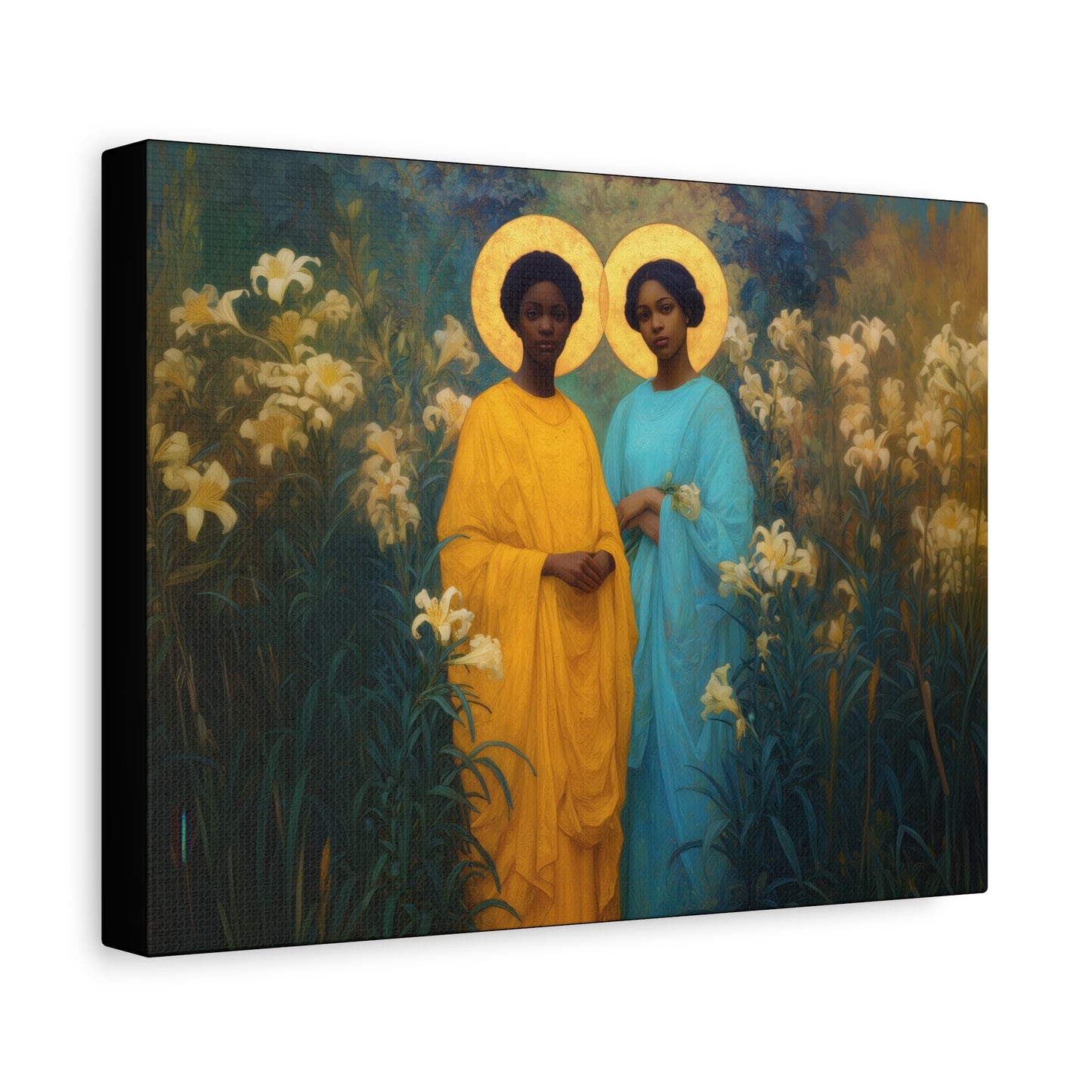 Saint Perpetua and Saint Felicity -  Museum Wrapped Canvas - Sanctified Souls Print - Religious Art for your Home - Catholic Saint Art