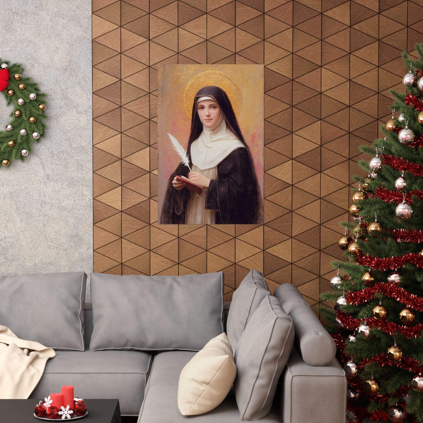Saint Mechtildis / Mechtide of Hefta / Mechthild of Hackeborn - Sanctified Souls Print - Multiple Sizes - Premium Matte Vertical Posters