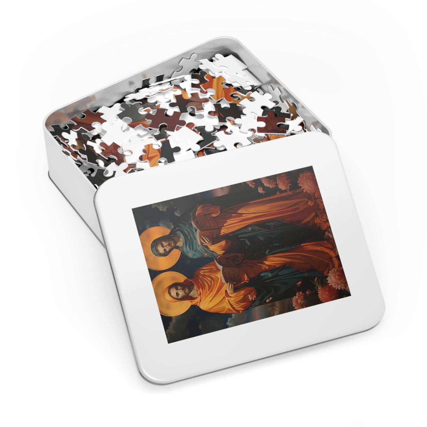 Saints Cosmas and Damian - Puzzle and Keepsake Tin - Religious Jigsaw Puzzle (30, 110, 252, 500,1000-Piece) - Religious Puzzle