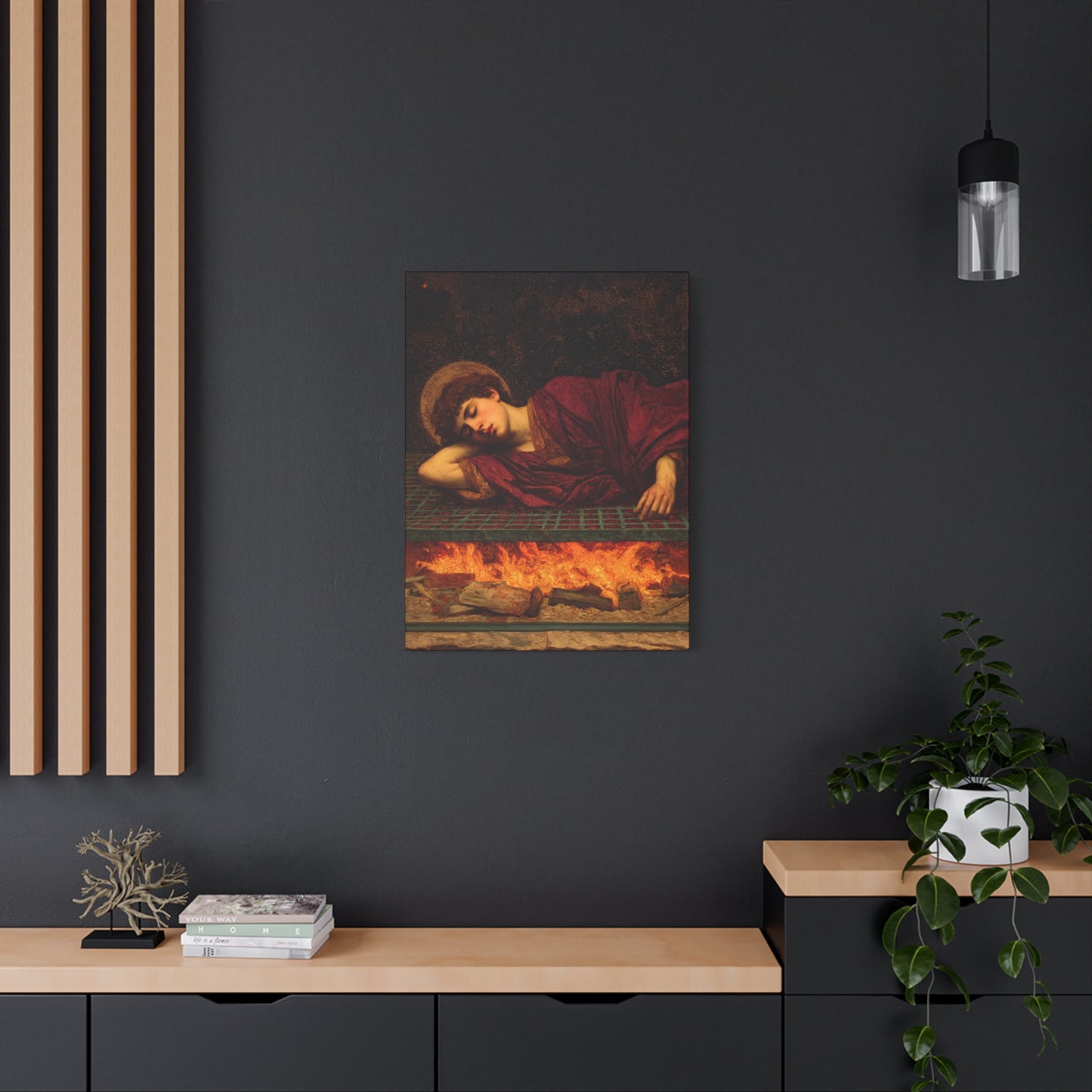 Saint Lawrence -  Museum Wrapped Canvas - Sanctified Souls Print - Religious Art for your Home - Catholic Patron Saint Art