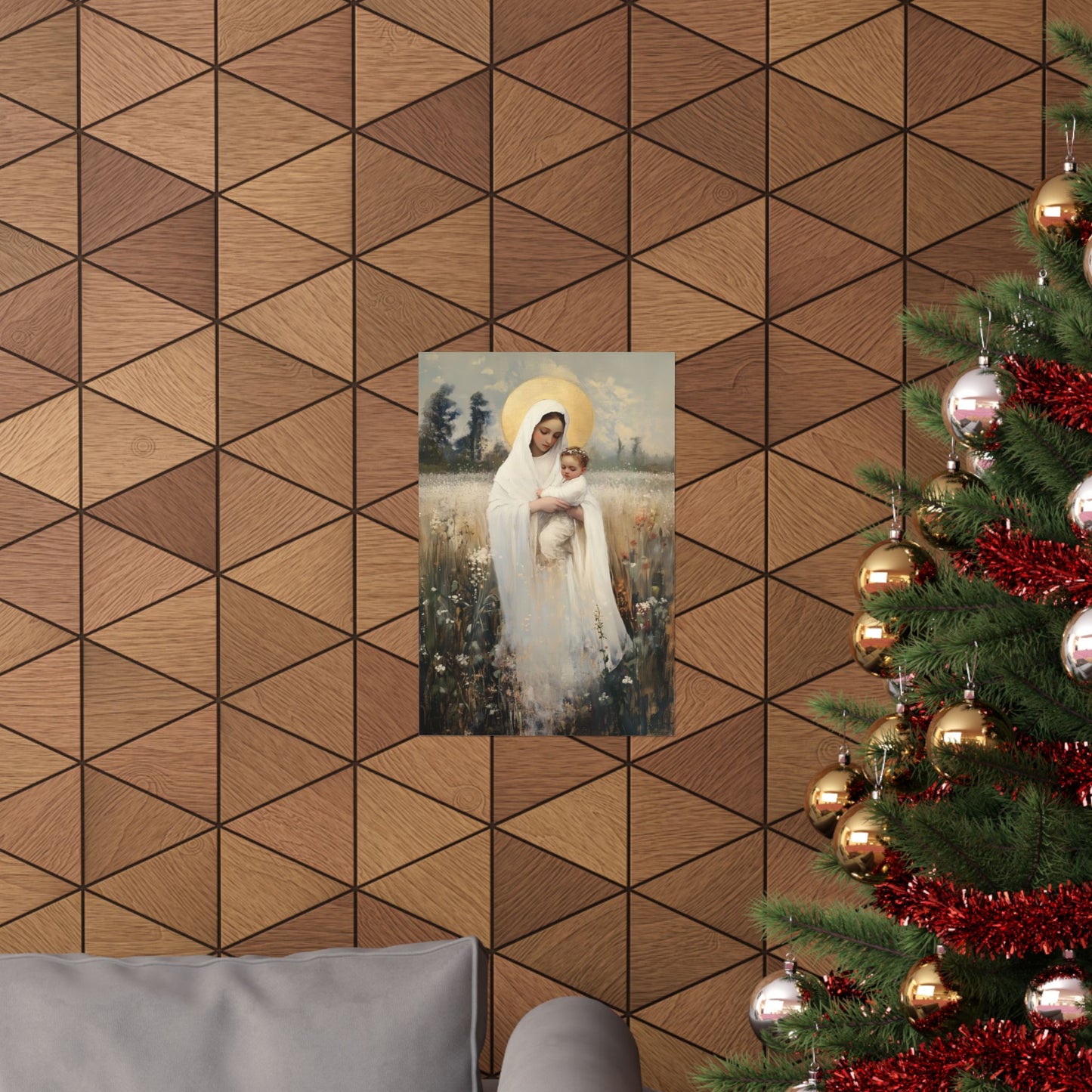 Our Lady of the Prairie - Sanctified Souls Print - Multiple Sizes - Premium Posters - Catholic Art - Christian Home