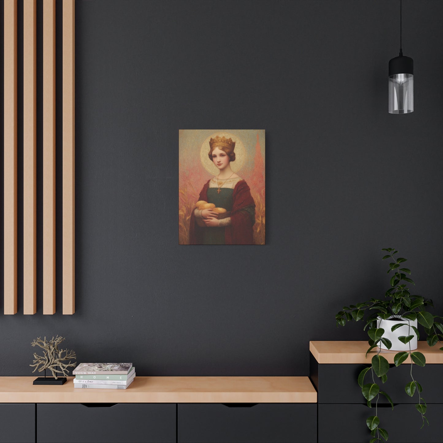 Saint Elizabeth of Hungary - Gallery Wrapped Canvas - Print - Religious Art for your Home - Catholic Patron Saint Art - Princess