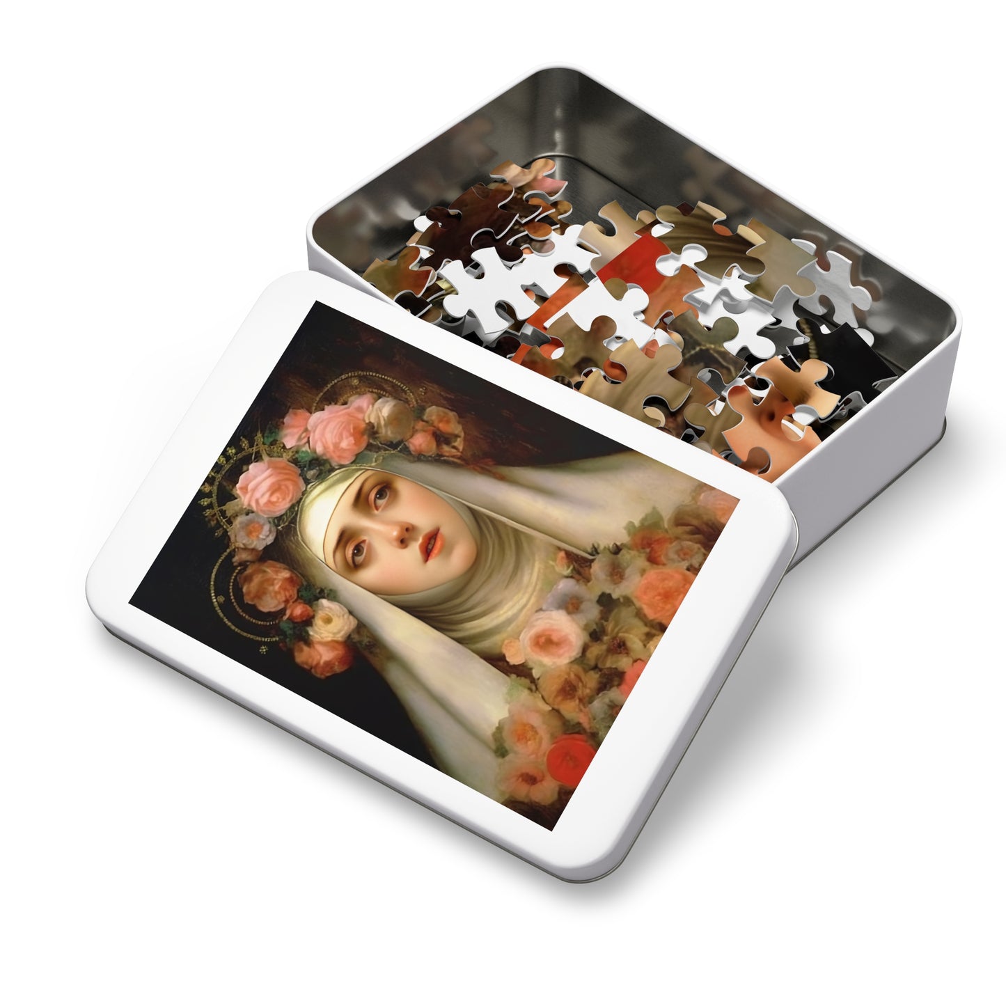 Saint Rose of Lima - Puzzle and Keepsake Tin - Religious Jigsaw Puzzle (30, 110, 252, 500,1000-Piece) - Religious Puzzle