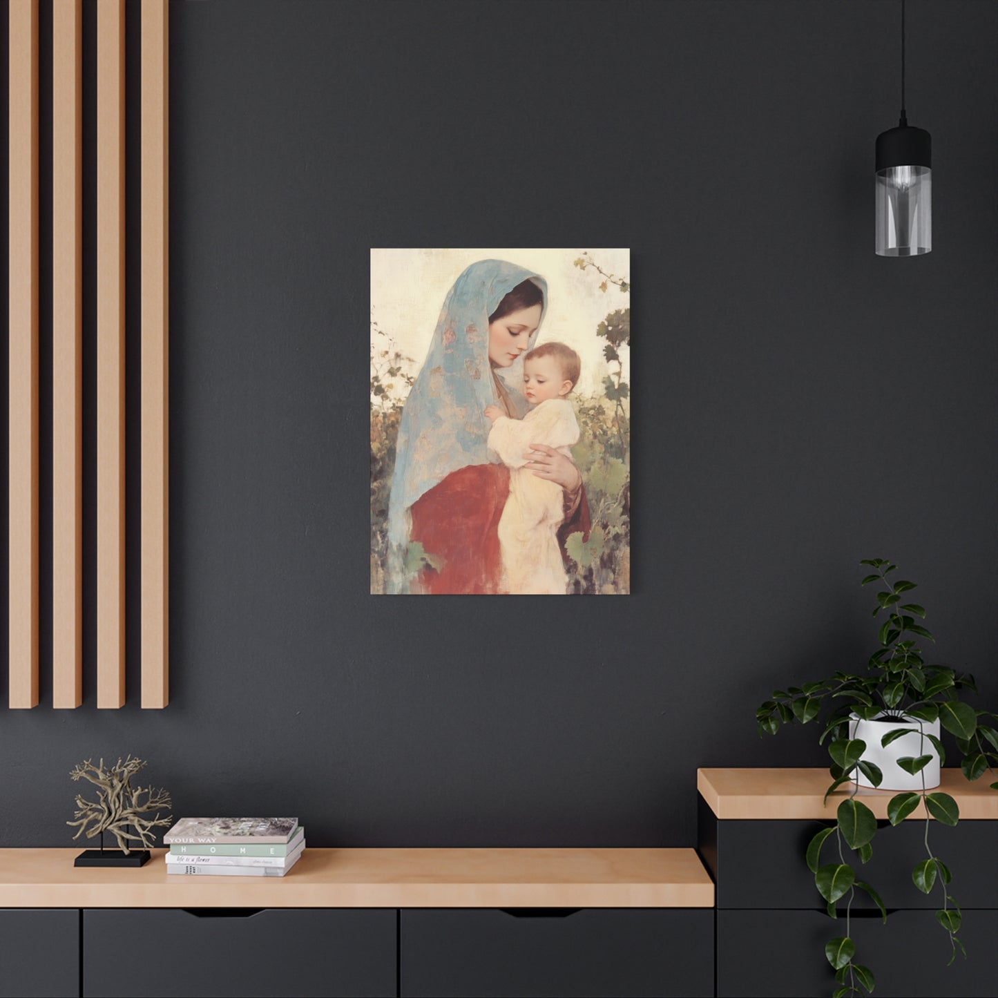 Our Lady of the Grapes / Out Lady of the Harvest - Gallery Wrapped Canvas - Print - Religious Art for your Home - Catholic Art