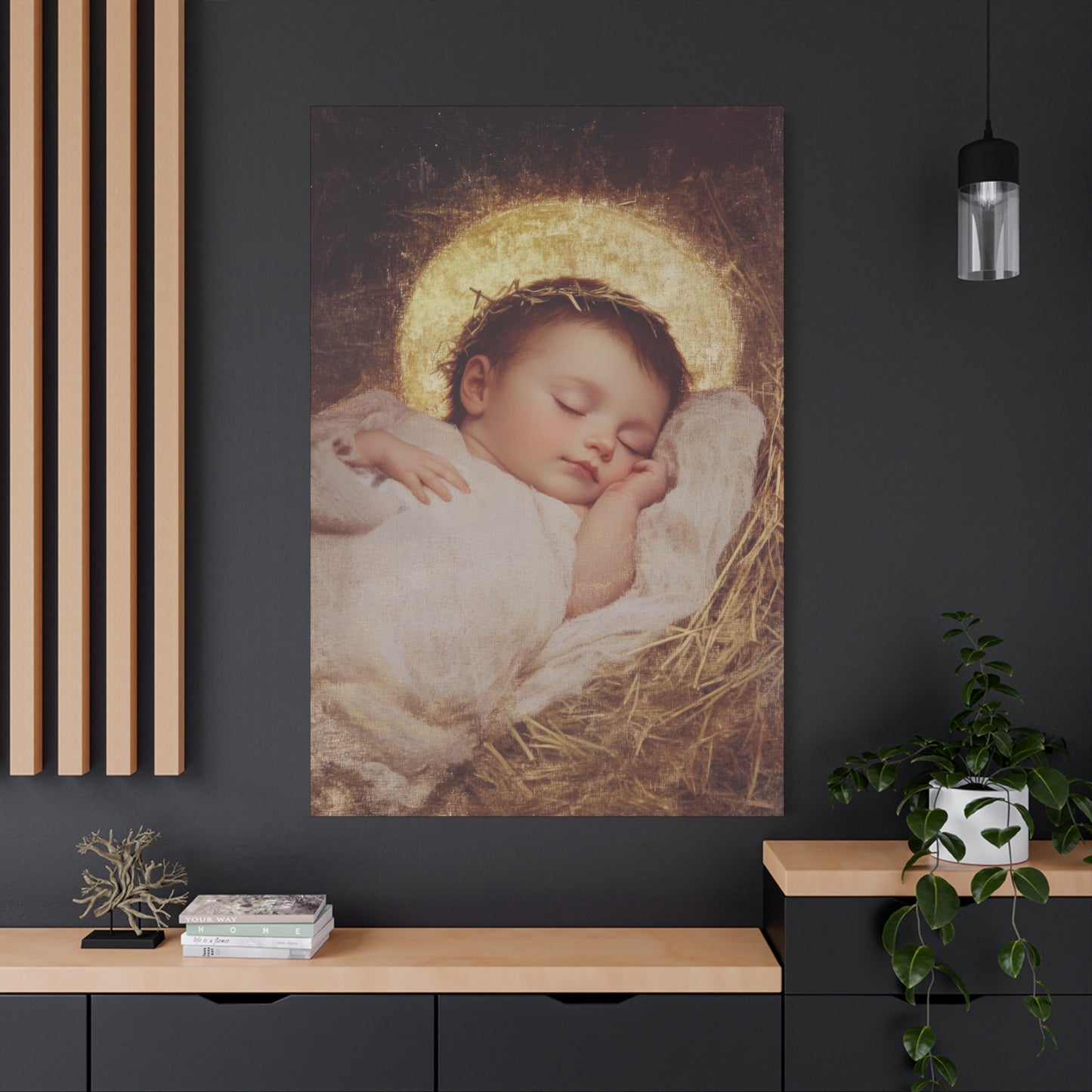 The Christ Child Born Into the Quiet of the World - Gallery Wrapped Canvas - Print - Religious Art for your Home - Catholic Art Print