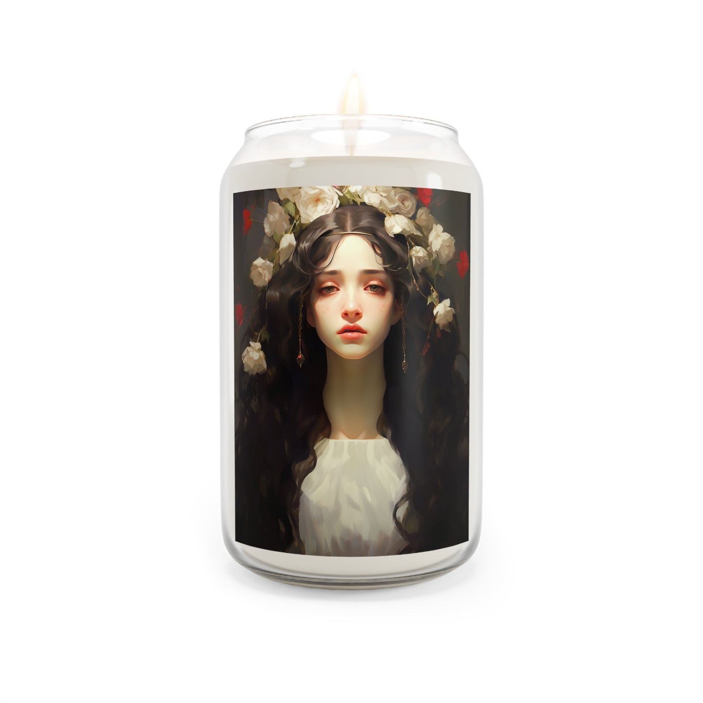 Saint Flora - Scented Prayer Candle, 13.75oz - Tall Size - Religious Prayer Candle - Catholic Art