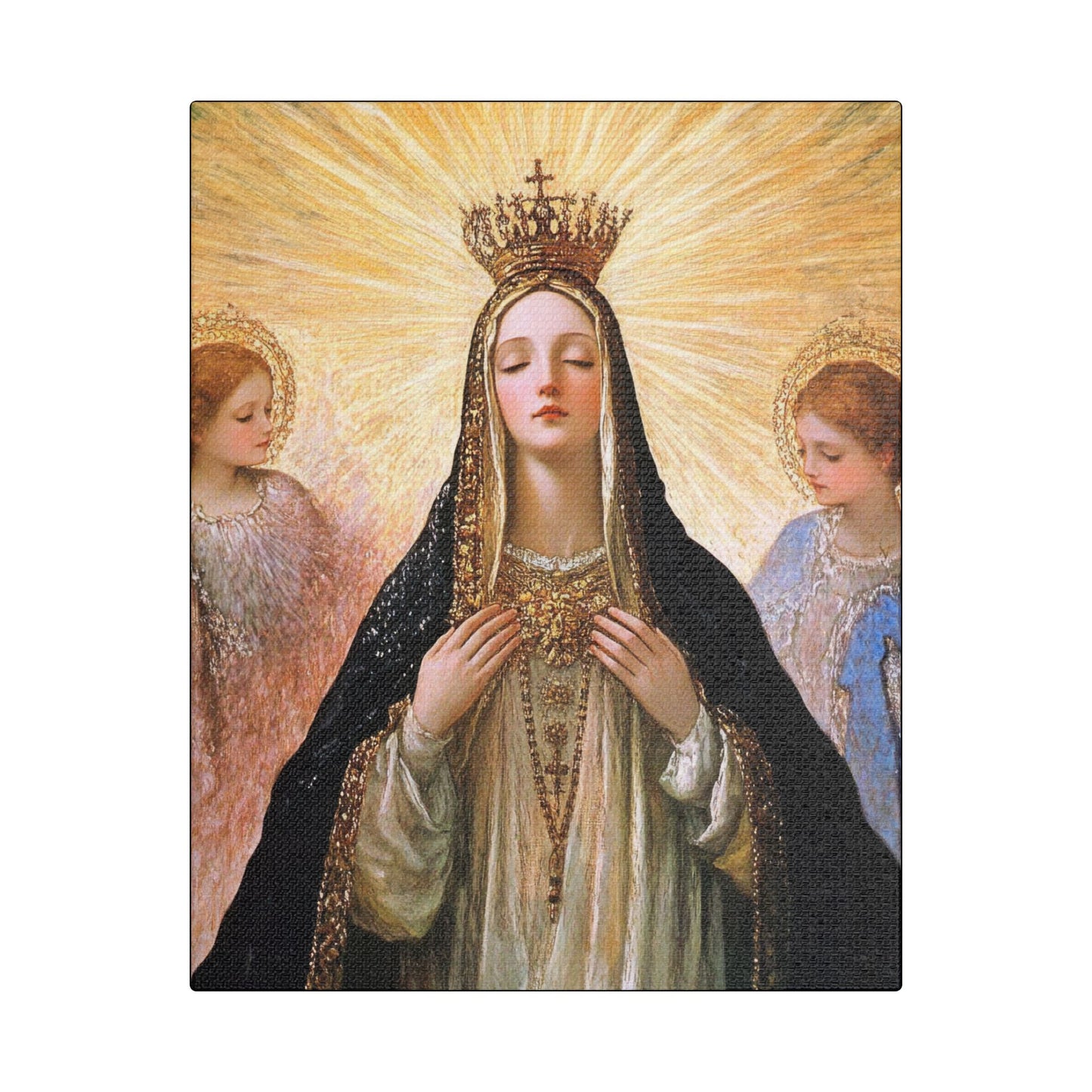 Divine Majesty: The Crowning of the Queen of Heaven - Gallery Wrapped Canvas - Print - Religious Art for your Home - Christian print