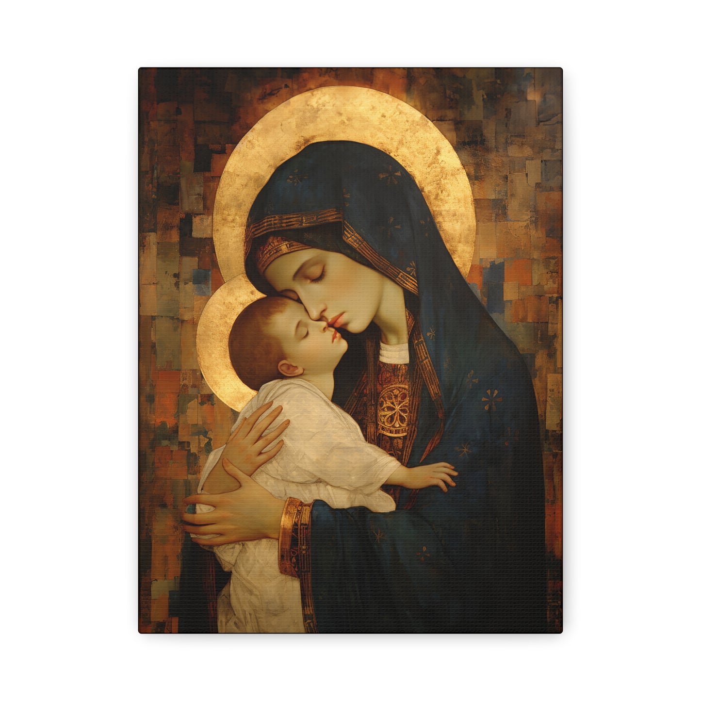 Mother of Mercy - Museum Wrapped Canvas - Sanctified Souls Print - Religious Art for your Home - The Virgin Mary and The Christ Child