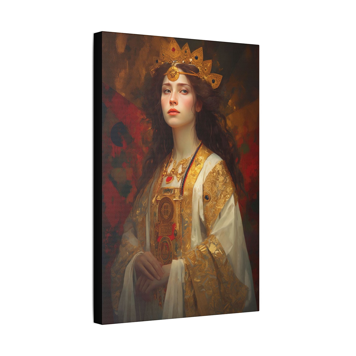 Saint Barbara Canvas Print - Multiple Sizes - Catholic Home art - Museum Wrapped Canvas - Sanctified Souls Print