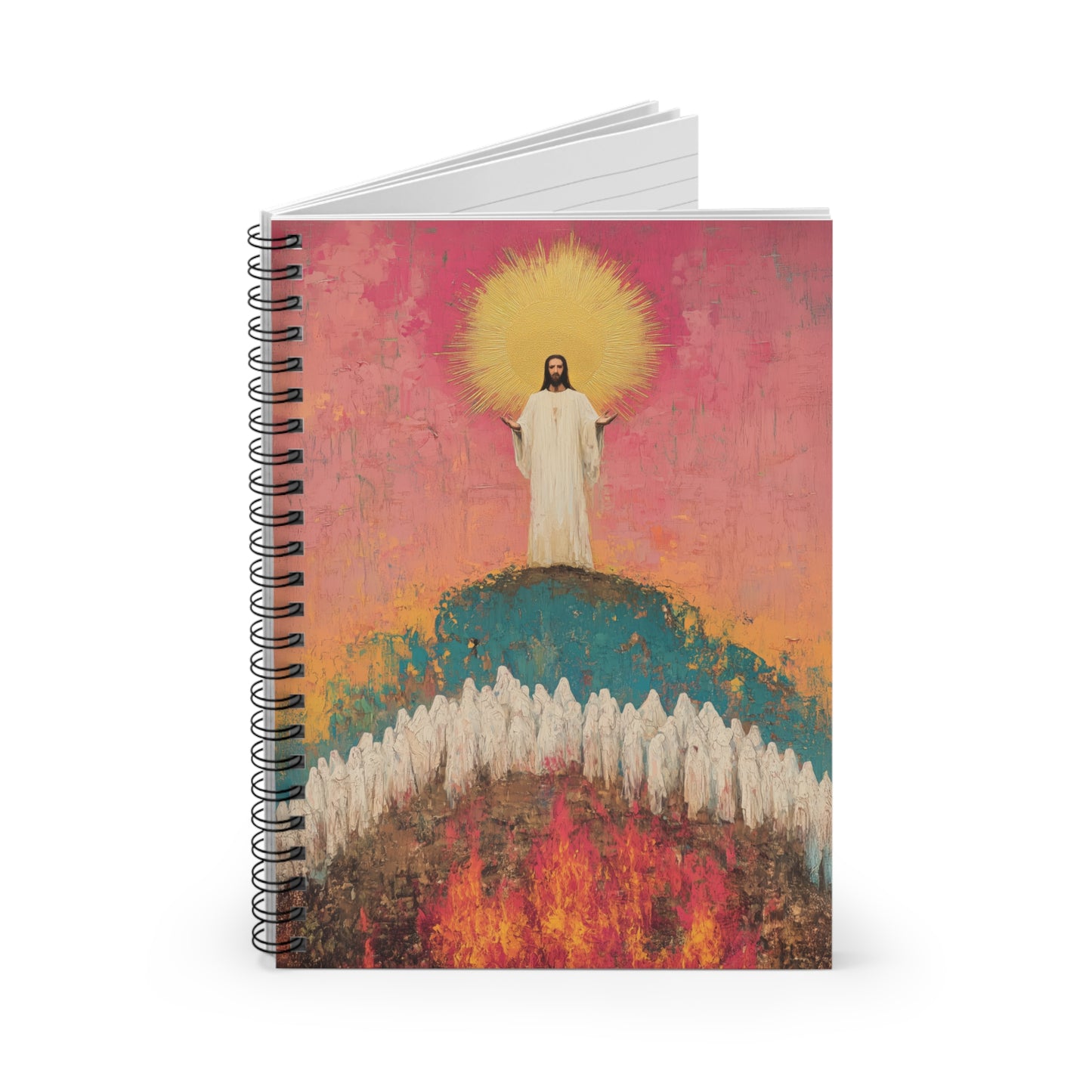 Light Pierced the Abyss - Sanctified Souls Art - Religious Based Notebook - Spiral Notebook - Ruled Line