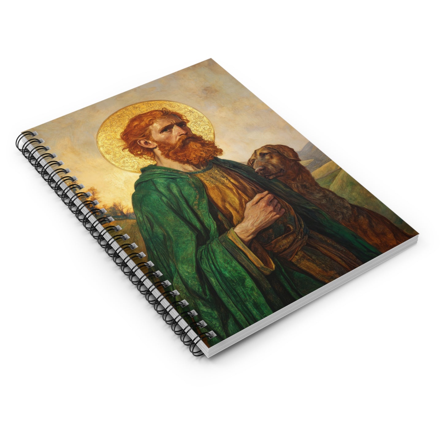 Saint Andrew the Scot - Sanctified Souls Art - Religious - Spiral Notebook - Ruled - Catholic Religious - Devotional Prayer Journal