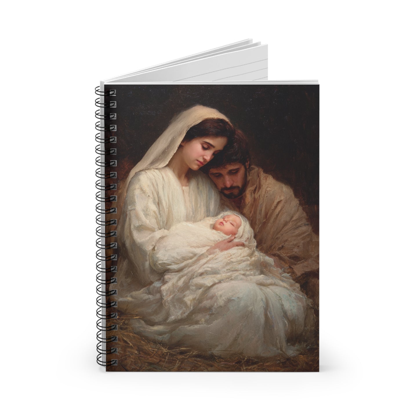 The Quiet Kingdom of the Holy Family - Sanctified Souls Art - Religious Based Notebook - Spiral Notebook