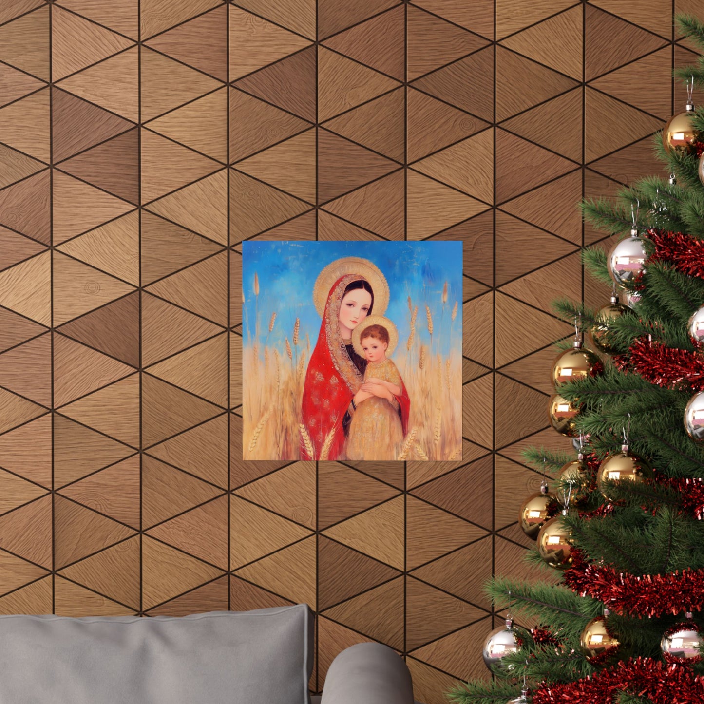 Our Lady of the Harvest - Sanctified Souls Print - Multiple Sizes - Premium Posters - Catholic Art - Christian Home