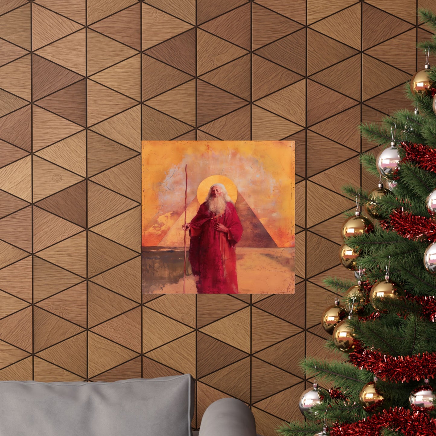He Led Them with a Staff - Moses in Egypt - Sanctified Souls Print - Multiple Sizes - Premium Matte Vertical Posters - Bible Story