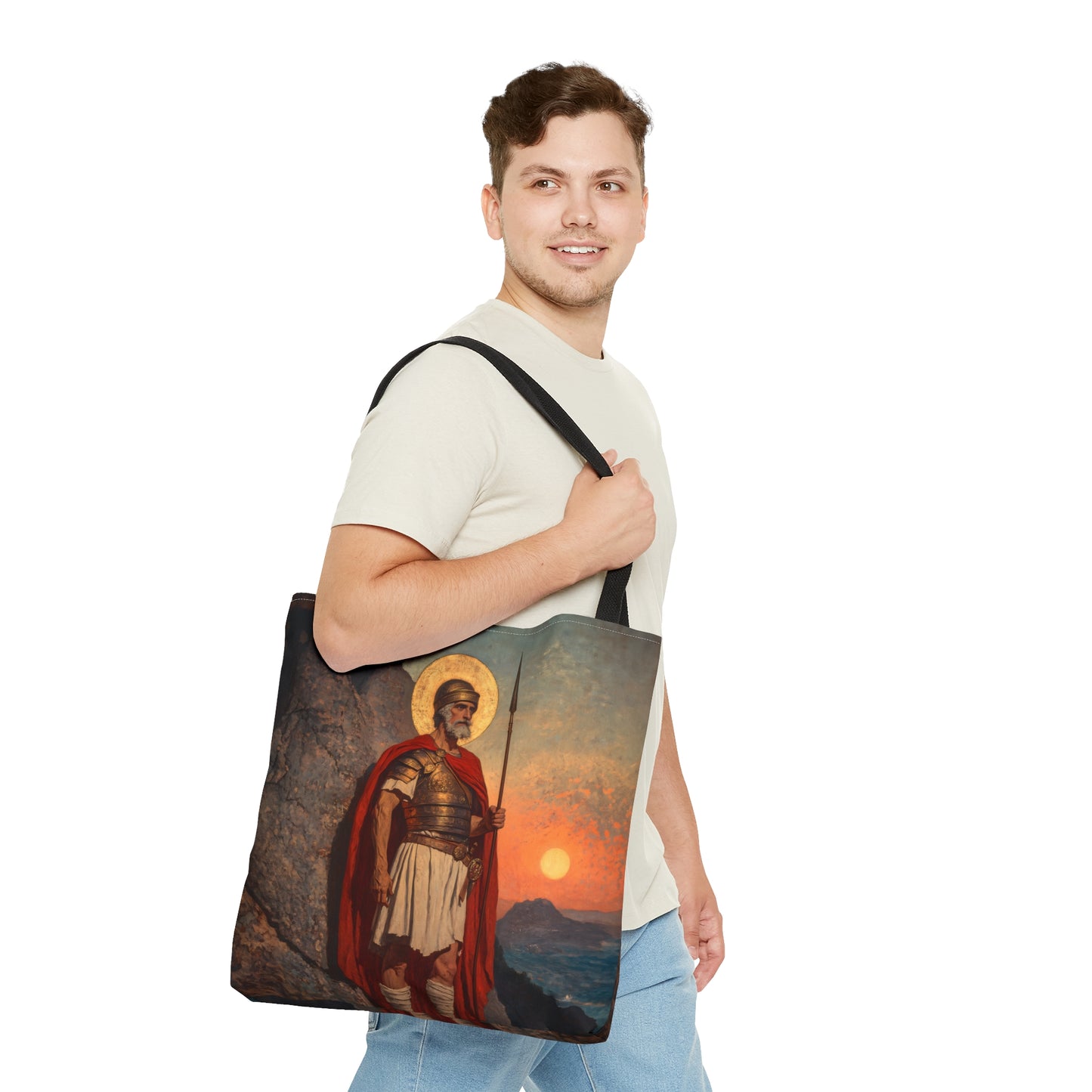 Saint Andrew the Tribune Tote Bag - Large Medium Small Faith Art Bag - Catholic Faith Purse - Religious - Prayer Bag - Devotional Purse