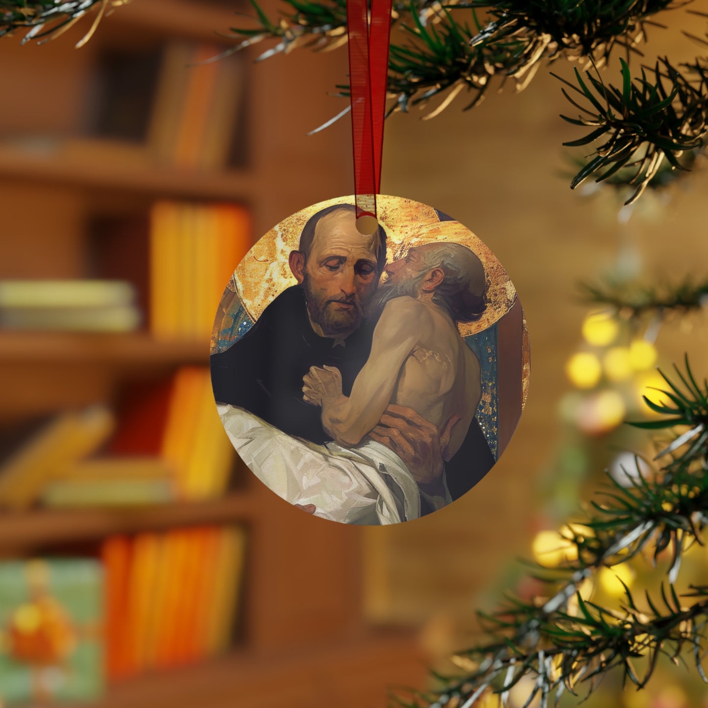Saint John of God Metal Ornament - Religious Holiday Christmas Ornament and Keepsake - Catholic Religious Keepsake