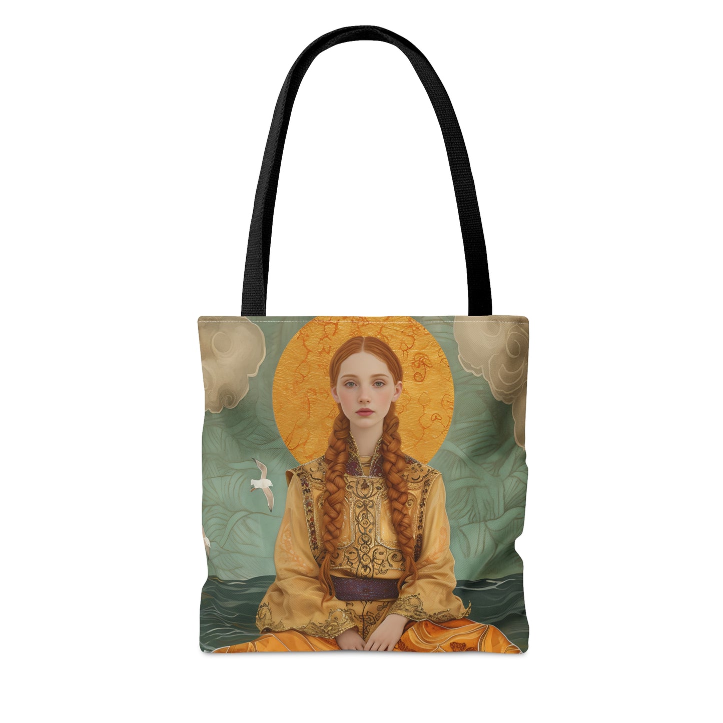 Saint Ia of Cornwall Tote Bag - Three sizes - Large Medium Small Faith Art Bag - Catholic purse - Double Sided - Patron Saint Art