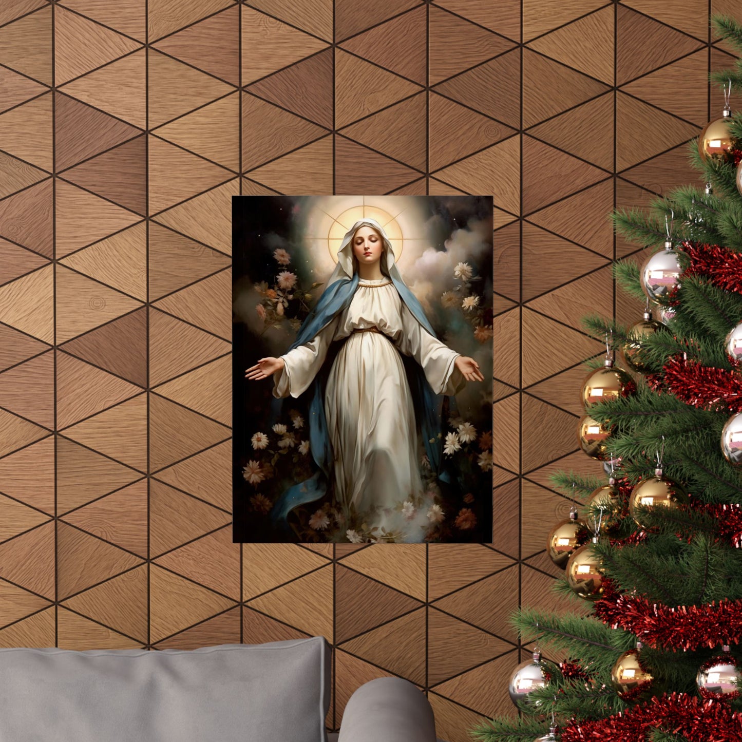 Ethereal Beauty - The Immaculate Mother - Sanctified Souls Print - Multiple Sizes - Premium Matte Vertical Posters - Immaculate Mary