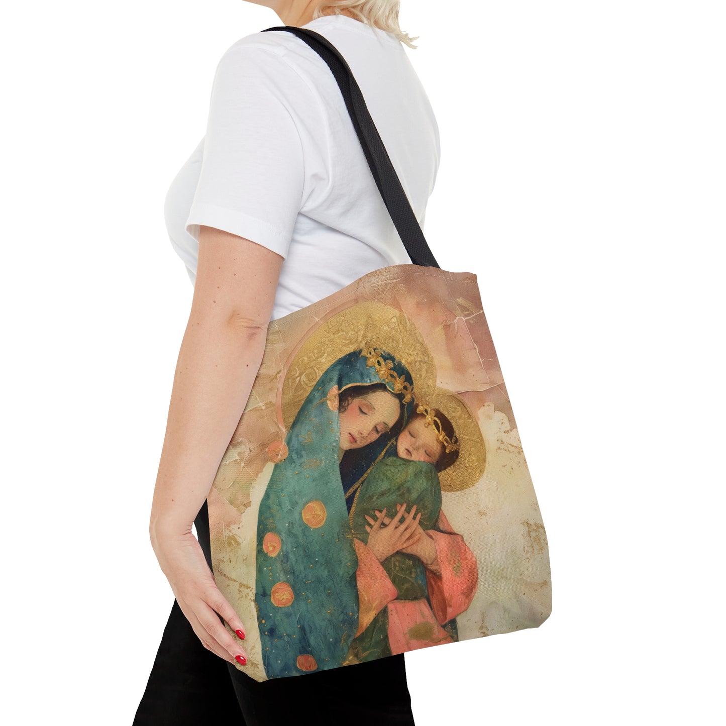 The Sweet Advocate of Souls - Mary, Help of Christians Tote Bag - Large Medium Small Faith Art Bag - Catholic Faith Purse - Double Sided