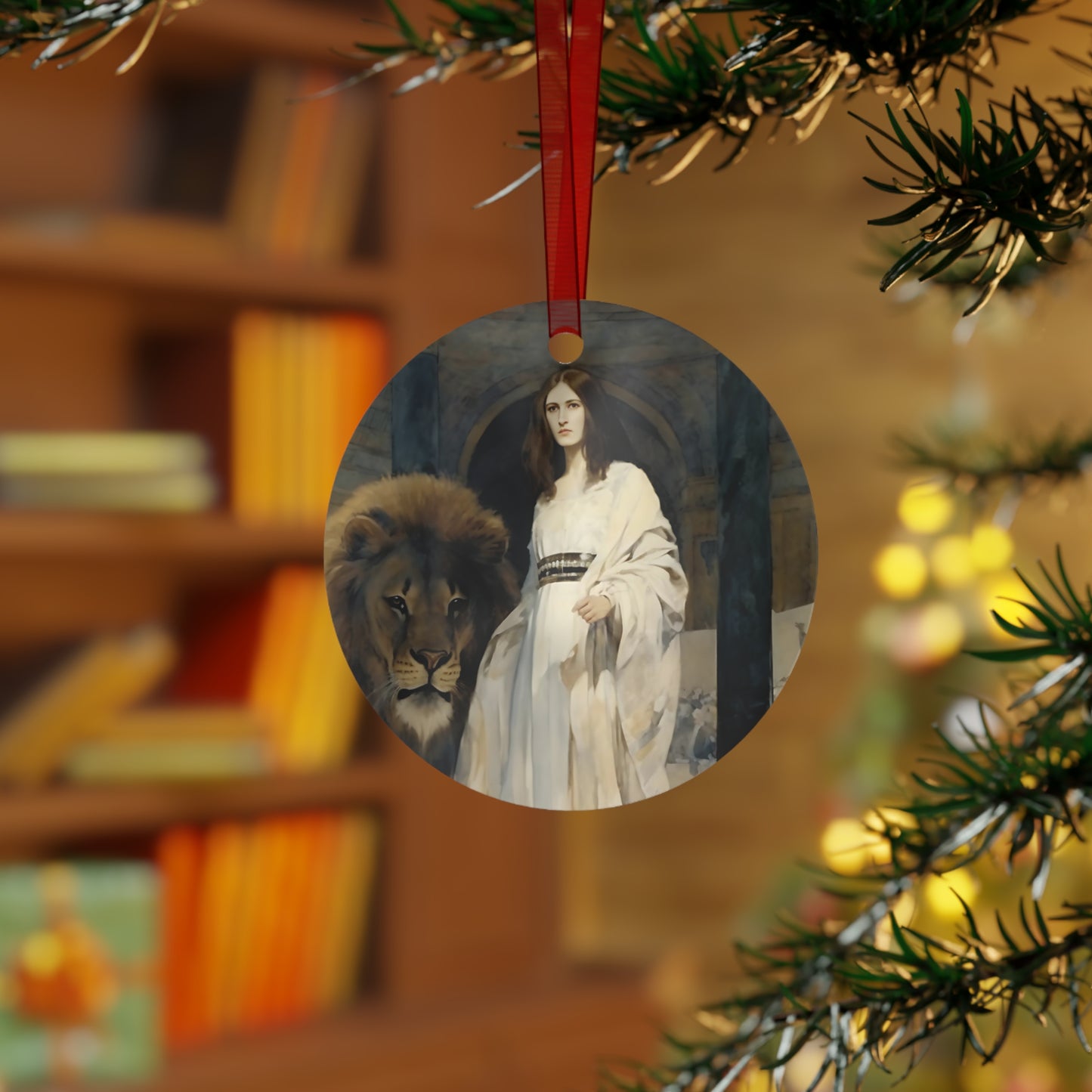 Saint Euphemia Metal Ornament - Religious Holiday Christmas Ornament and Keepsake - Double sided Keepsake Religious Ornament