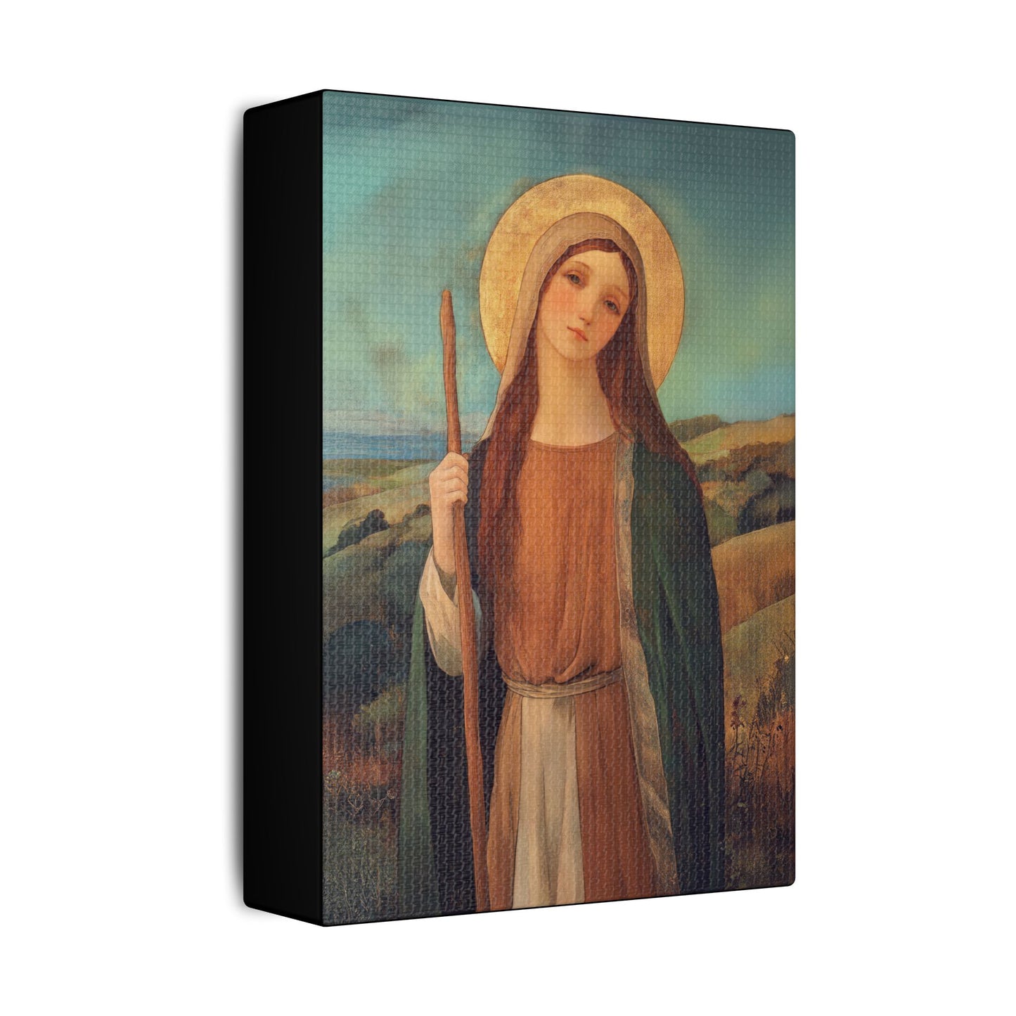 Saint Breage // Saint Breaca -  Wrapped Canvas Print - Multiple Sizes - Catholic Home art Matte Canvas, Stretched