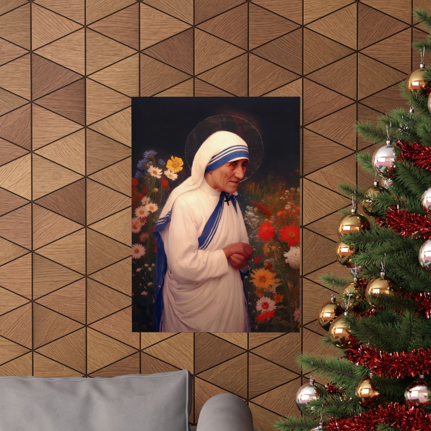 Saint Teresa of Calcutta / Mother Teresa - Sanctified Souls Print - Multiple Sizes - Premium Posters - Catholic Art - Christian Home Decor Artwork