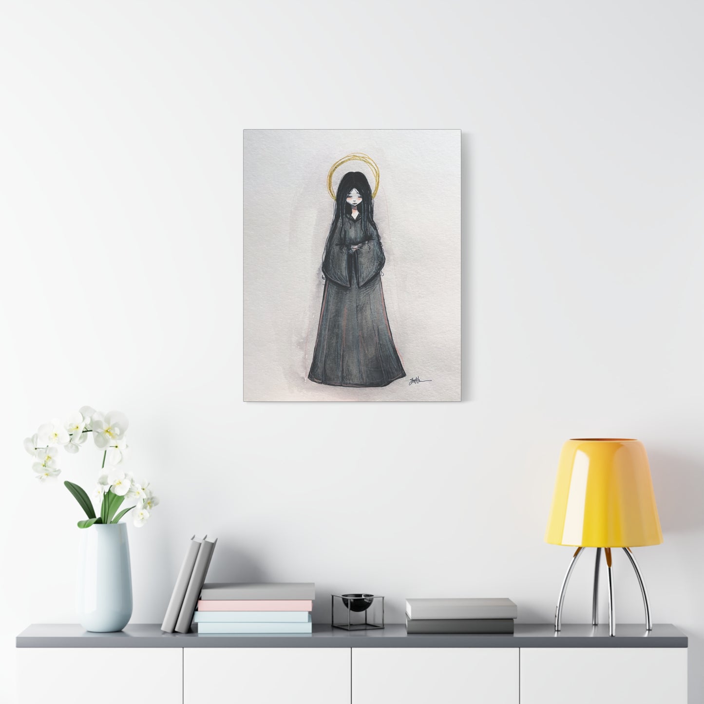 Blessed Mary Magdalen Kiota Hand-Drawn Catholic Canvas Print | Martyrs of Japan Sacred Art | Sanctified Solocosmo Religious Artwork
