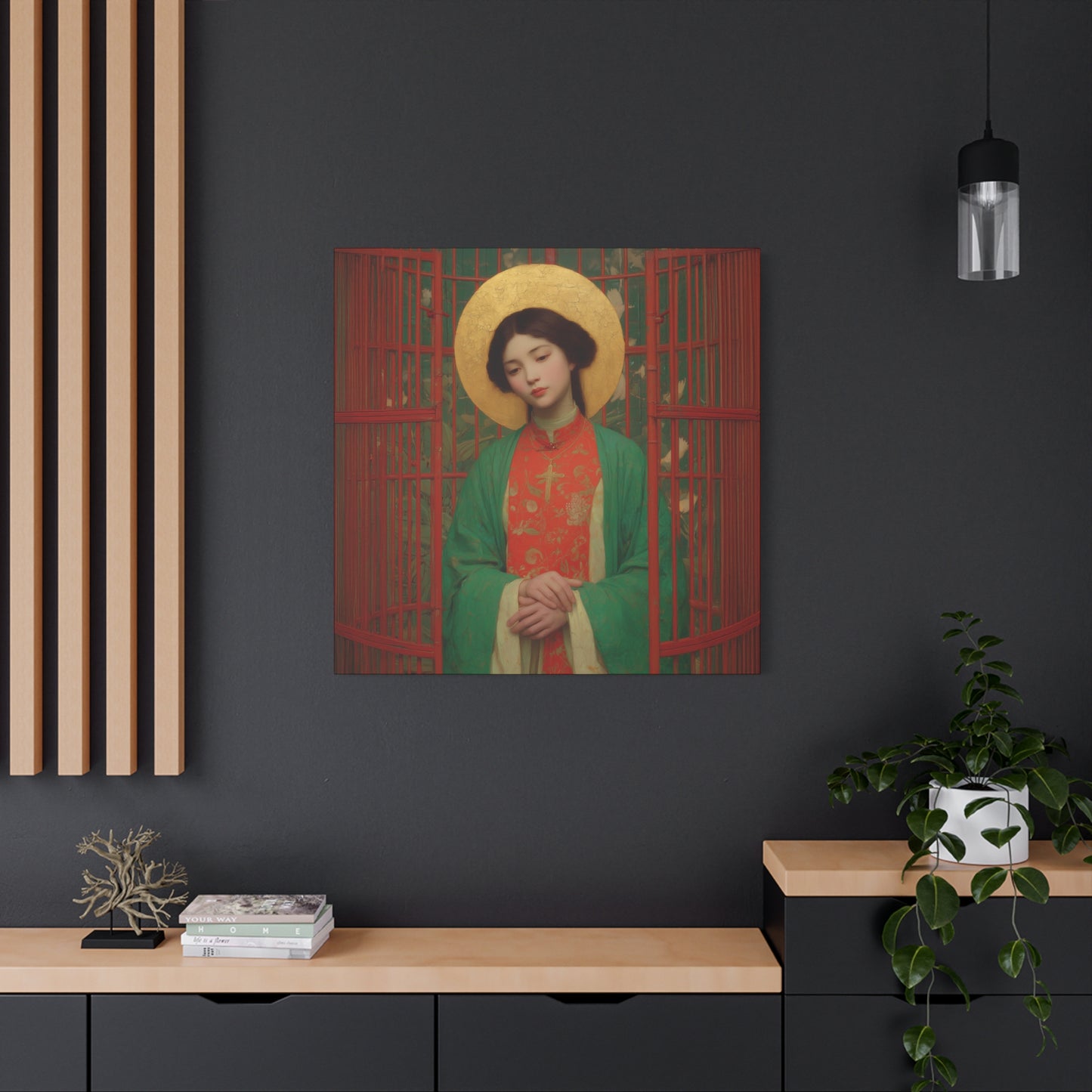 Saint Agnes Tsao Kou Ying -  Museum Wrapped Canvas - Sanctified Souls Print - Religious Art for your Home - Catholic Patron Saint Art