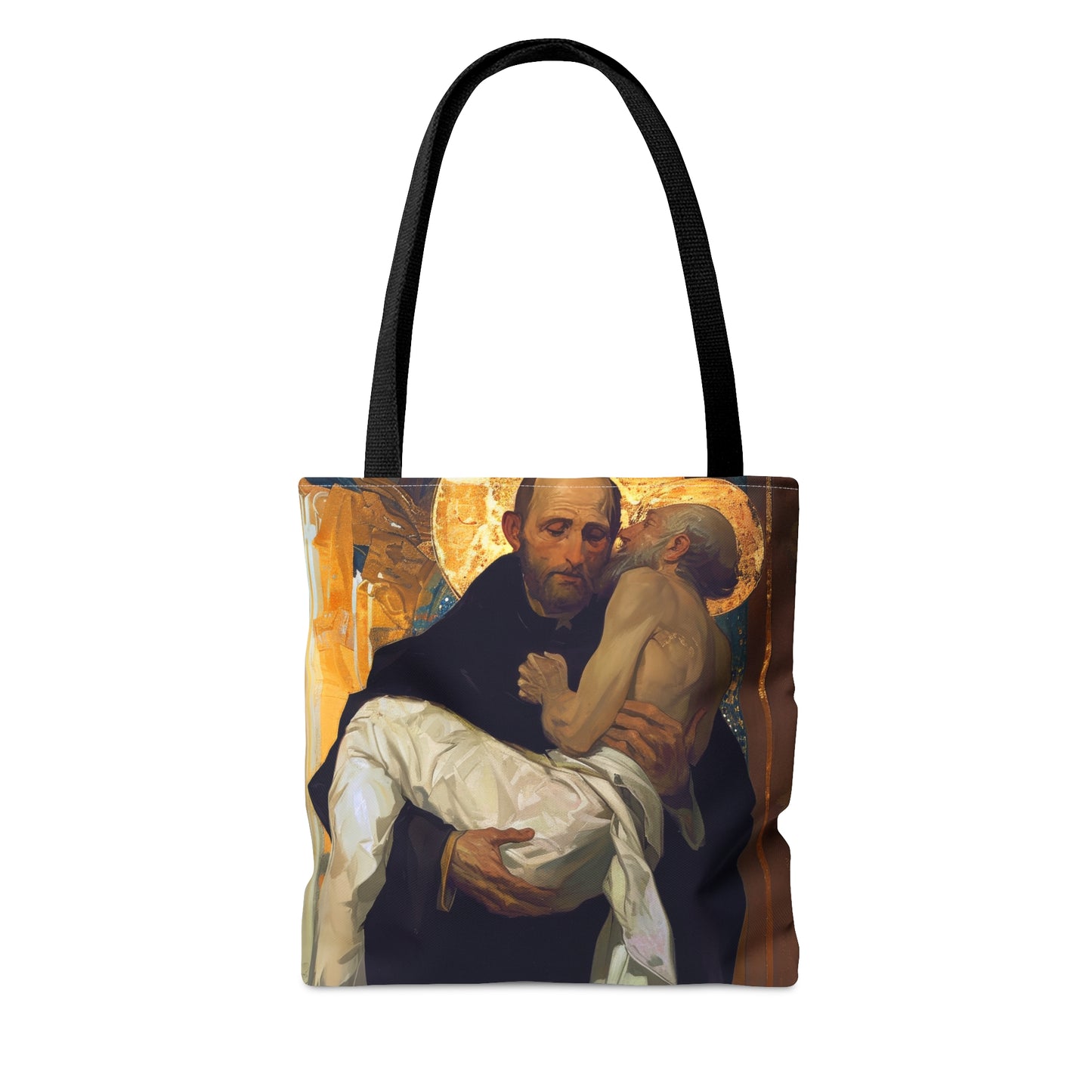 Saint John of God Tote Bag - Large Medium Small Faith Art Bag - Catholic Faith Purse - Religious Carry All Reusable Tote Bag