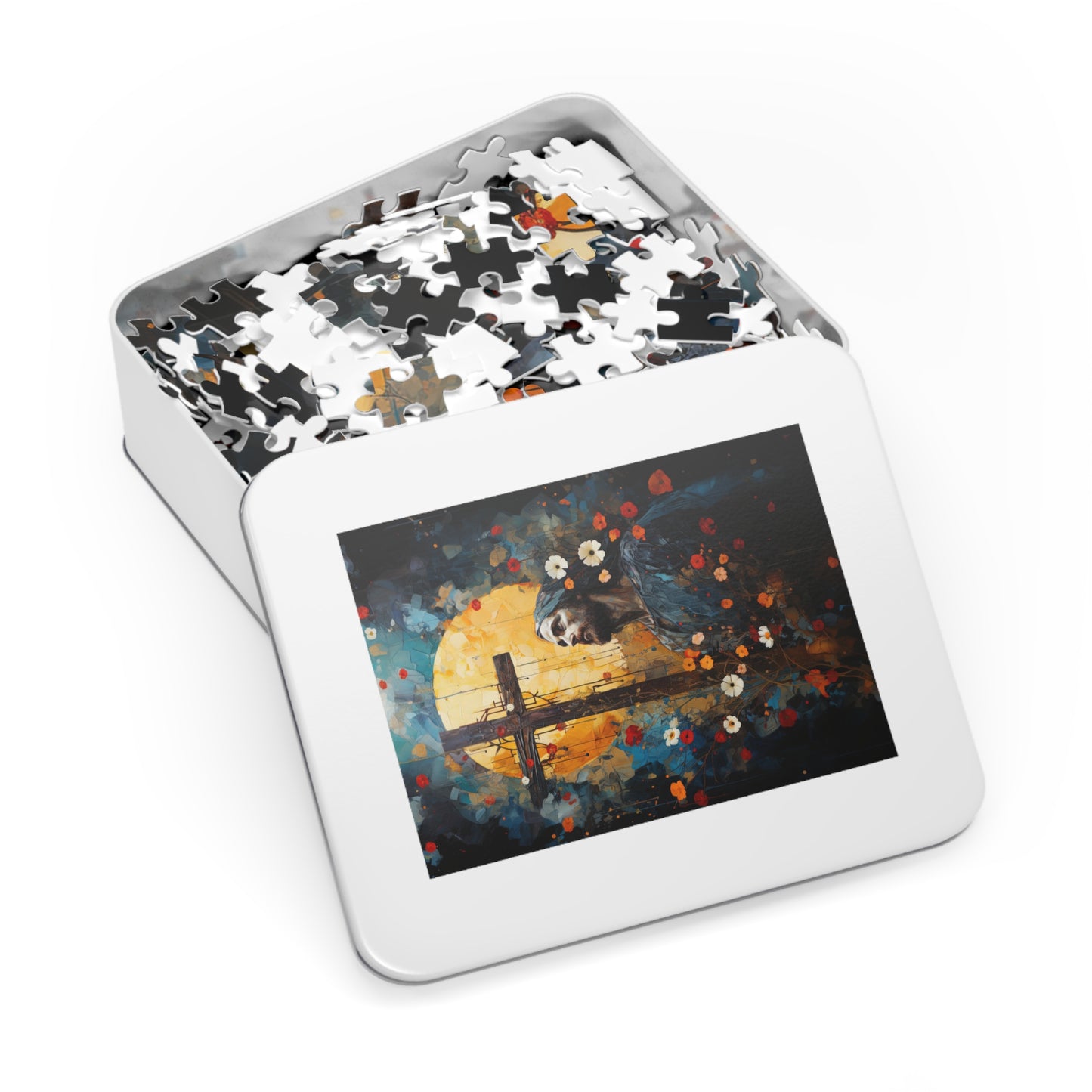 The Cross of Salvation - Puzzle and Keepsake Tin - Religious Jigsaw Puzzle (30, 110, 252, 500,1000-Piece) - Religious Puzzle