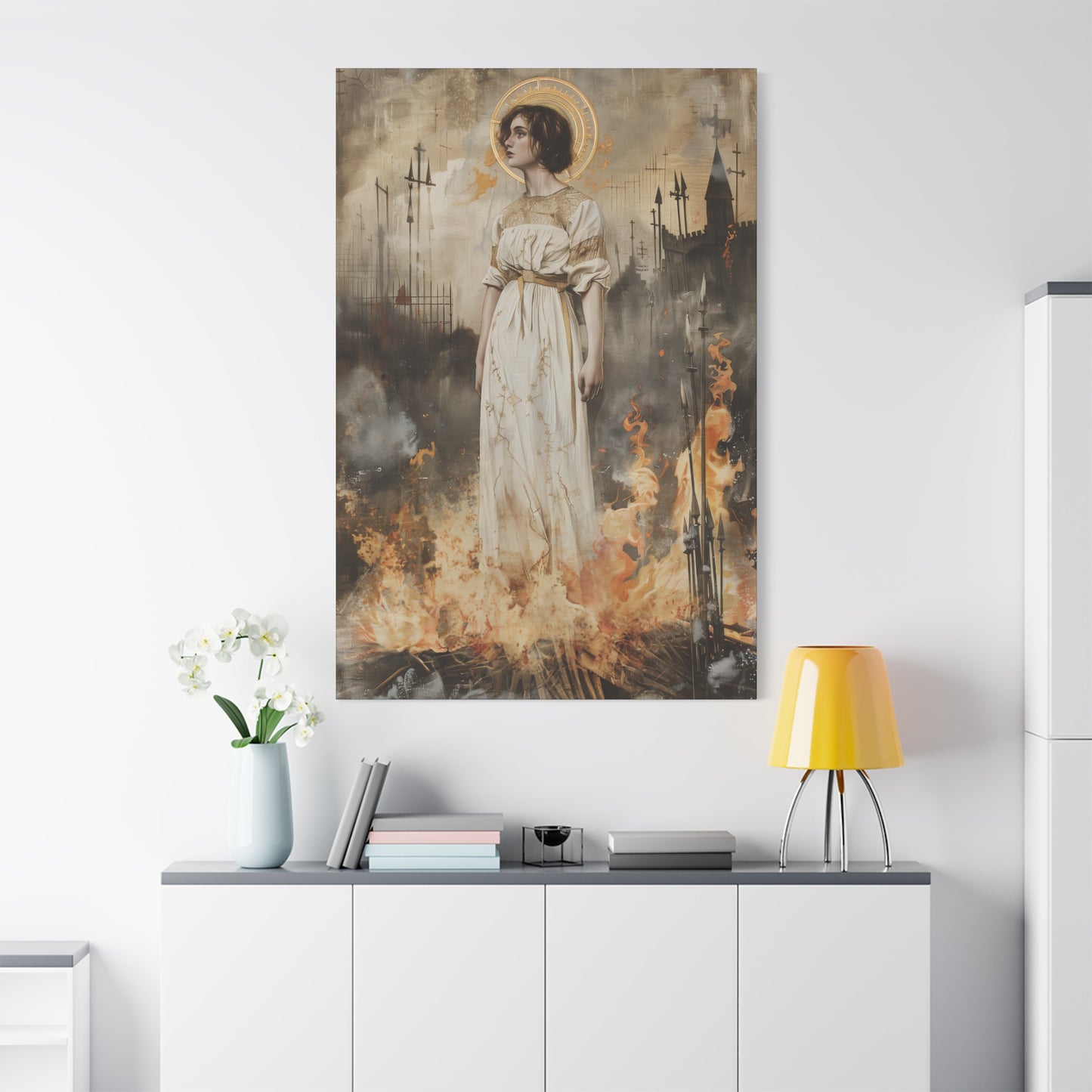 Saint Joan of Arc - Museum Wrapped Canvas - Sanctified Souls Print - Religious Art for your Home