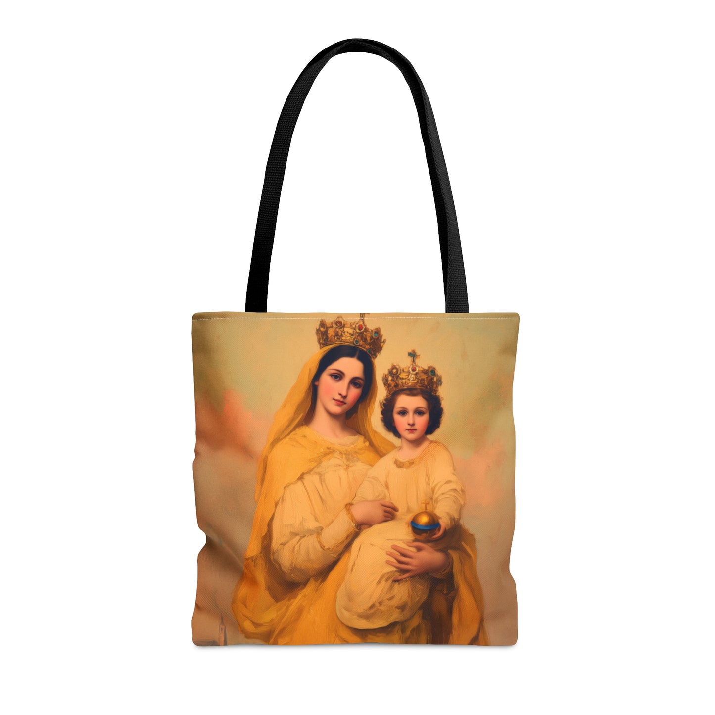 Our Lady of Prompt Succor - Tote Bag - Large Medium Small Faith Art Bag - Re usable Tote Purse - Double Sided
