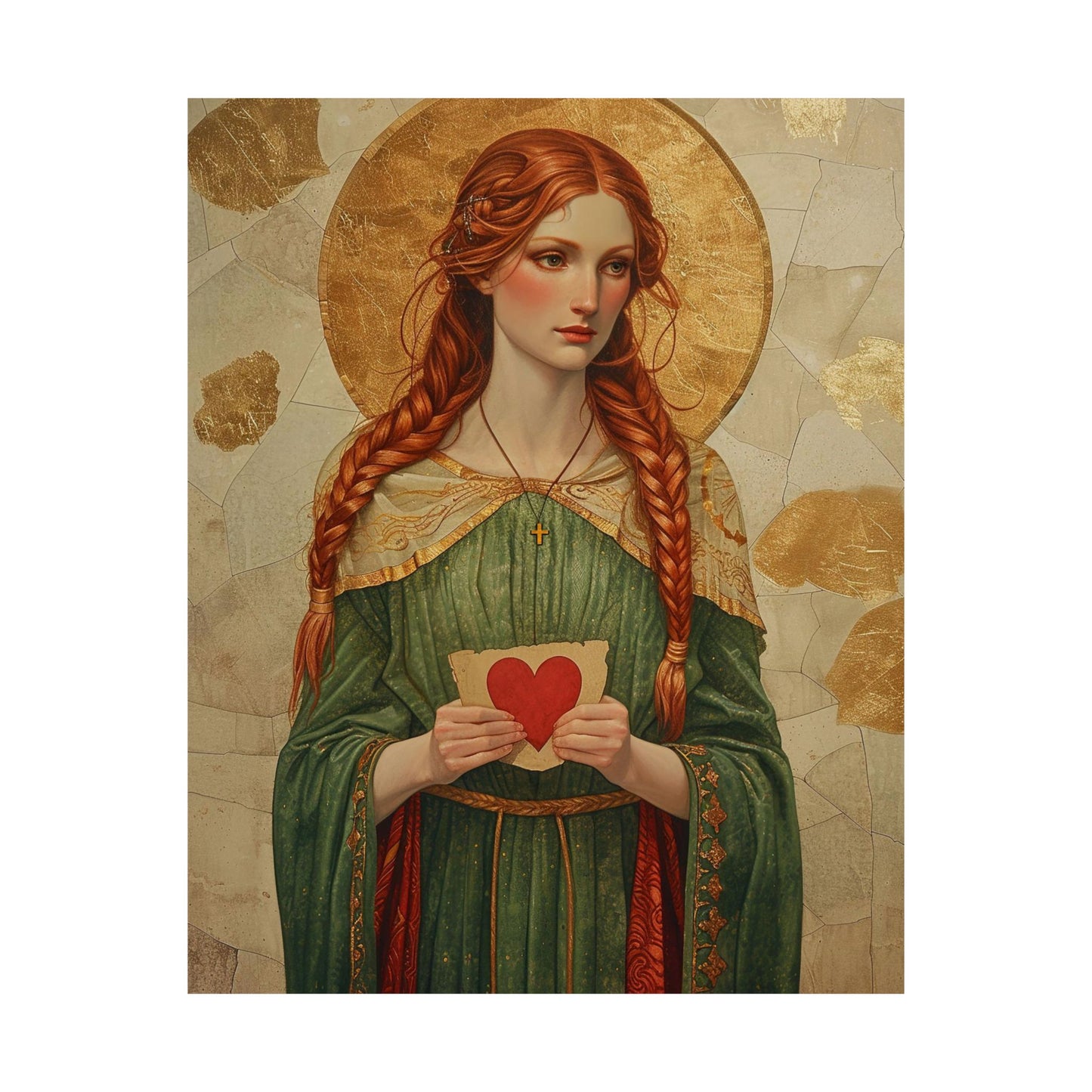 Saint Dwynwen - Sanctified Souls Print - Multiple Sizes - Premium Matte Vertical Posters - Patron Saint of Lovers