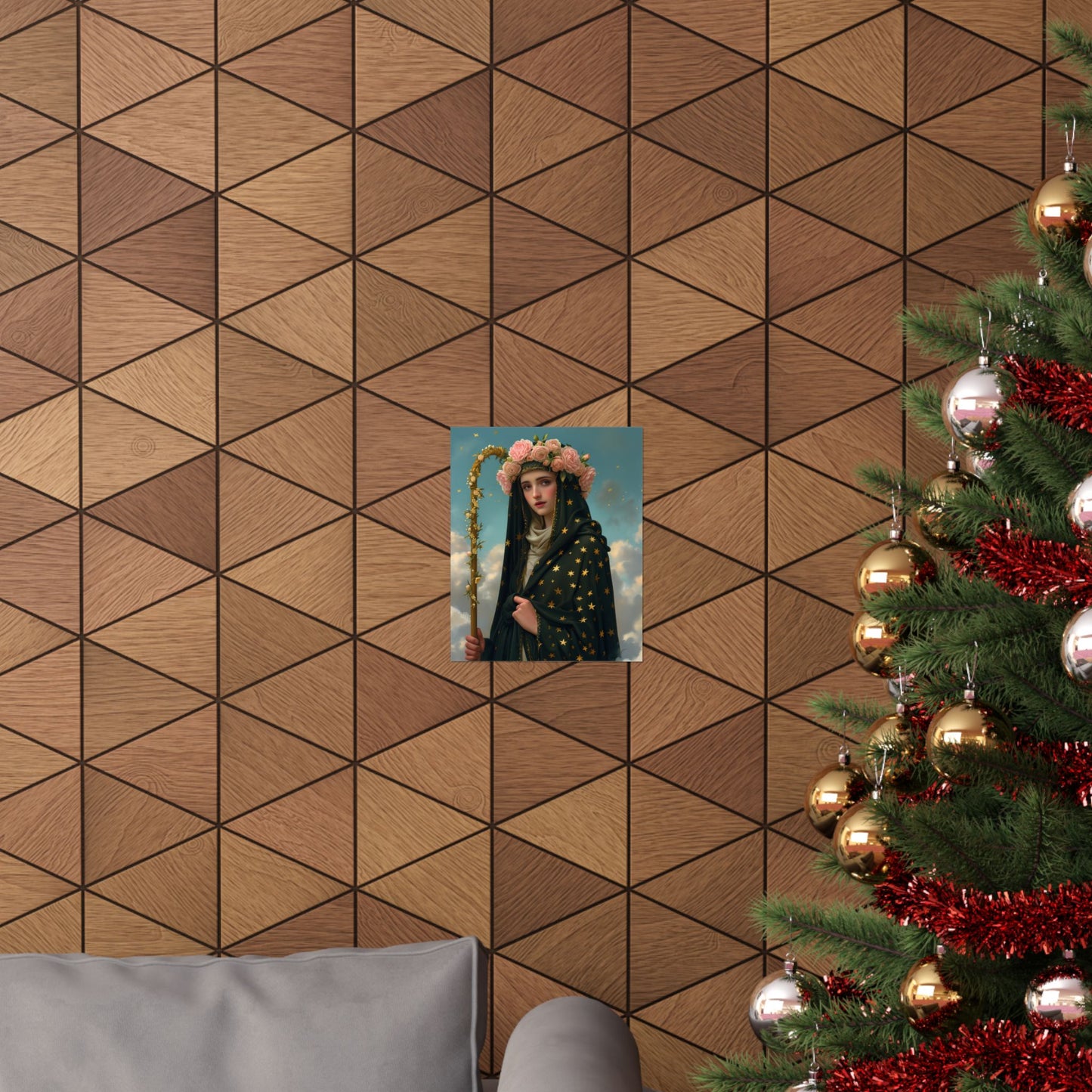 Saint Aldegund / Saint Aldegundis  - Sanctified Souls Print - Multiple Sizes - Premium Matte Vertical Posters