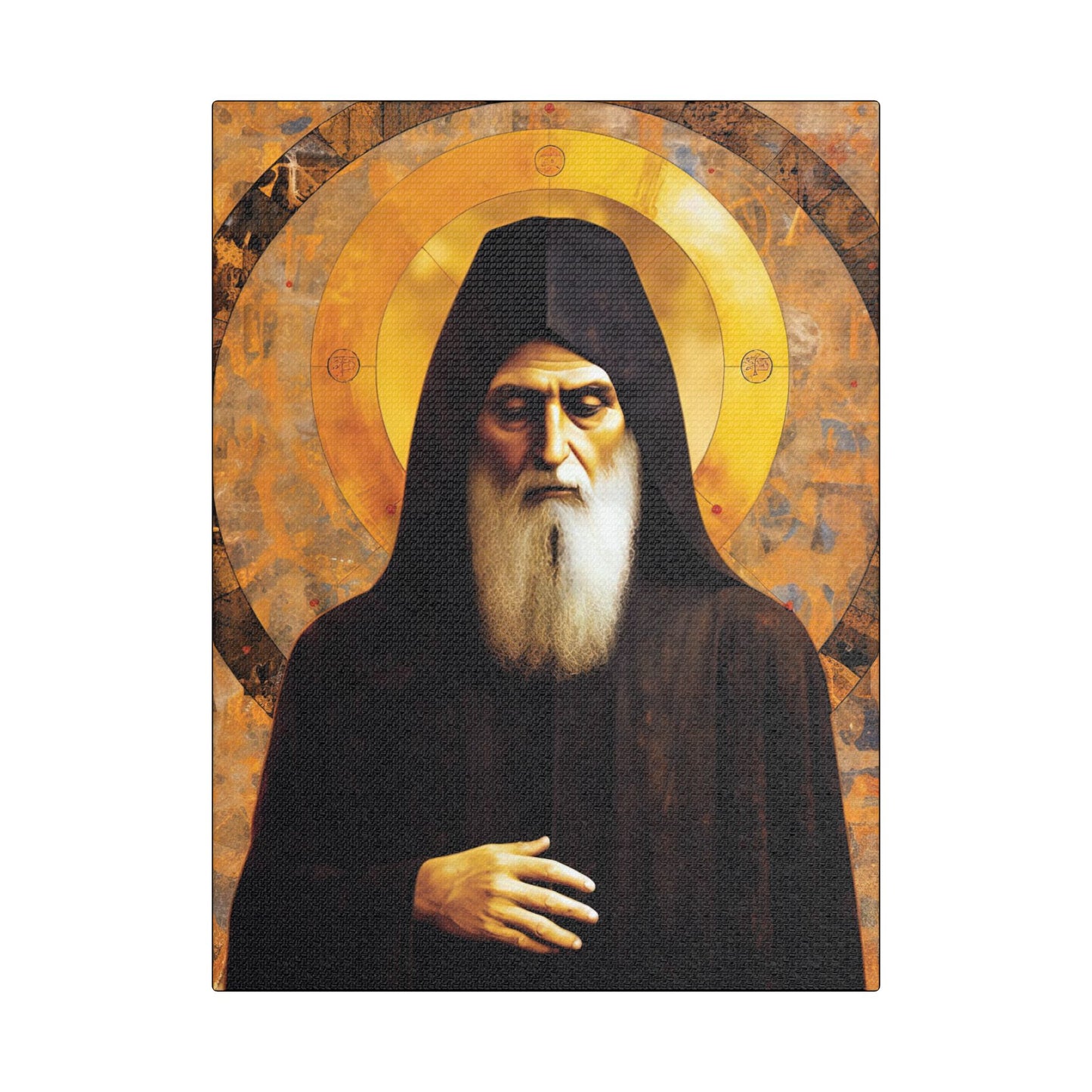 Saint Charbel Makhlouf Canvas Print - Multiple Sizes - Catholic Home art - Museum Wrapped Canvas - Sanctified Souls Print - Saint Sharbel