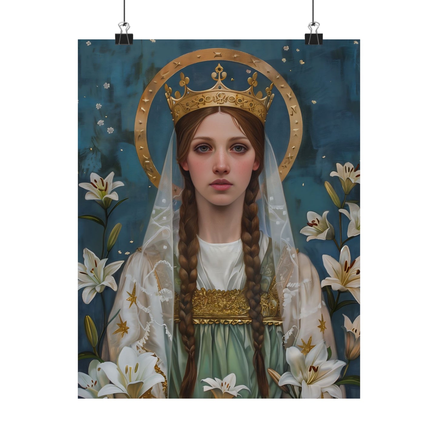 Saint Isabel of France - Sanctified Souls Print - Multiple Sizes - Premium Matte Vertical Posters - Matilda of Ringelheim