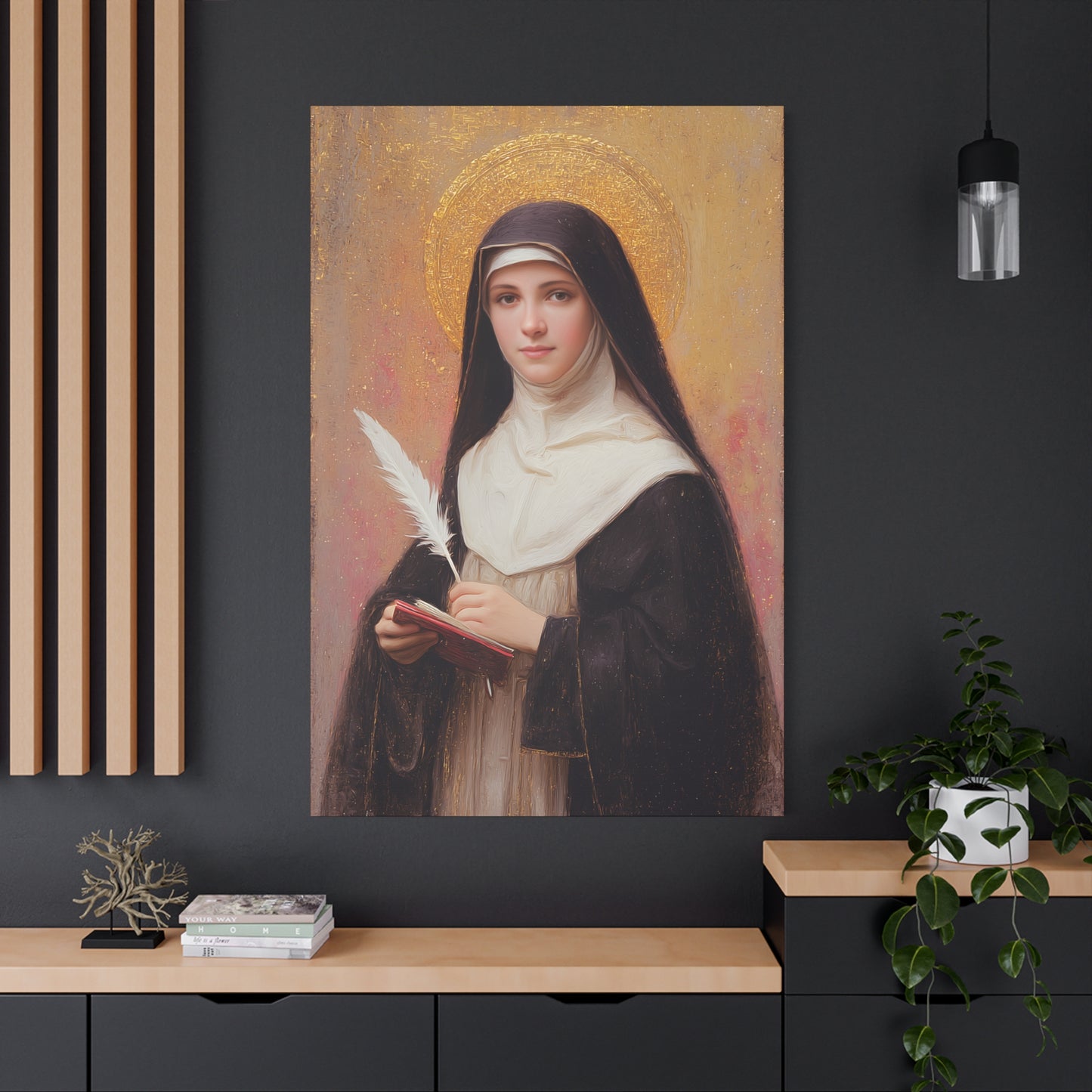 Saint Mechtildis / Mechtide of Hefta / Mechthild of Hackeborn - Gallery Wrapped Canvas - Print - Religious Art for your Home - Catholic Art
