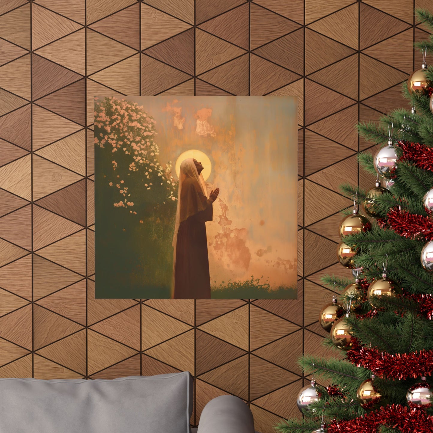 Saint Monica - Sanctified Souls Print - Multiple Sizes - Premium Matte Vertical Posters - Angel Artwork