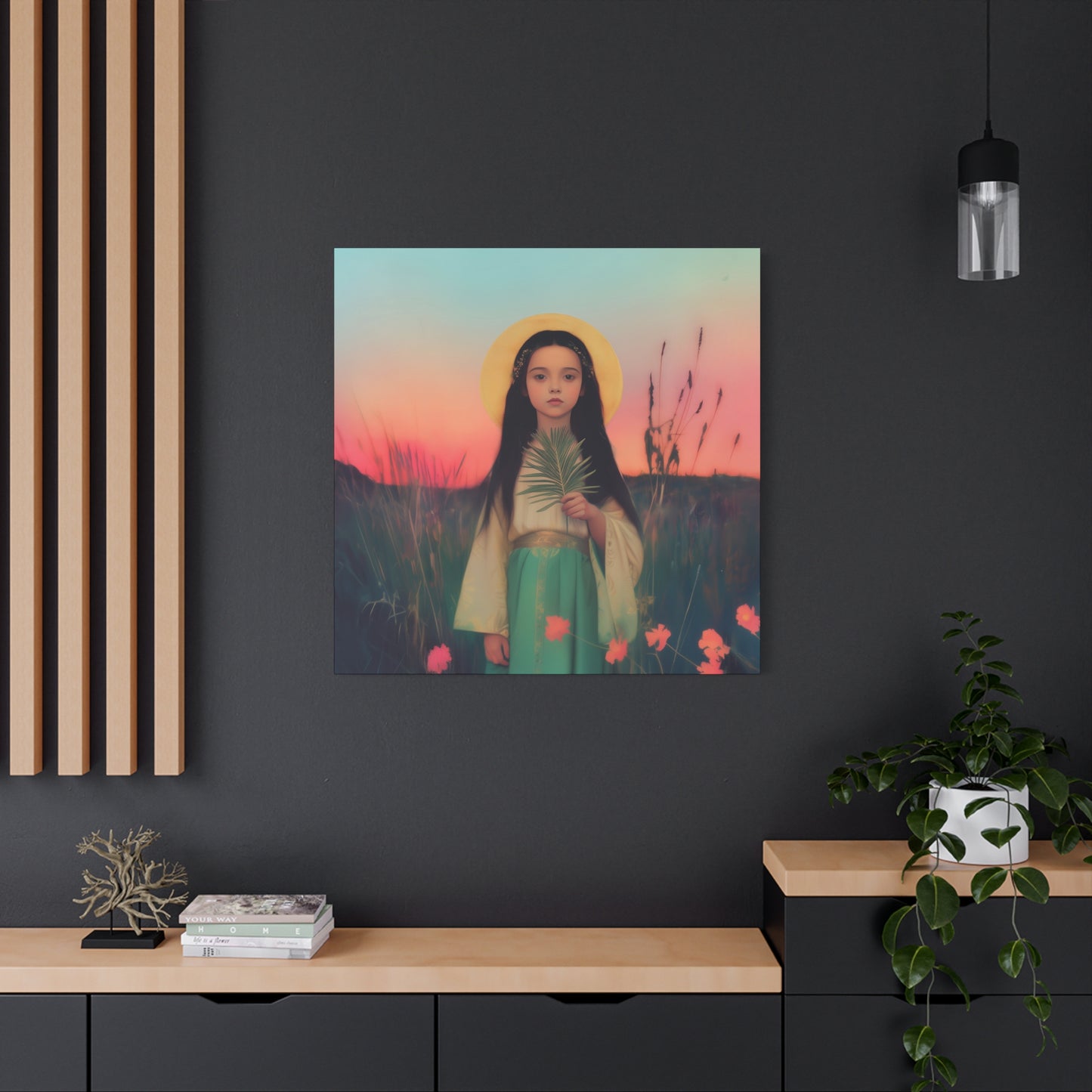 Saint Charity - Multiple Sizes - Catholic Home art - Museum Wrapped Canvas - Sanctified Souls Print - Martyr Saint