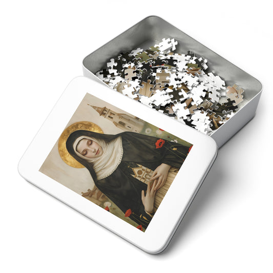 Saint Erentrude - Puzzle and Keepsake Tin - Religious (30, 110, 252, 500,1000) - Religious Catholic Puzzle Art