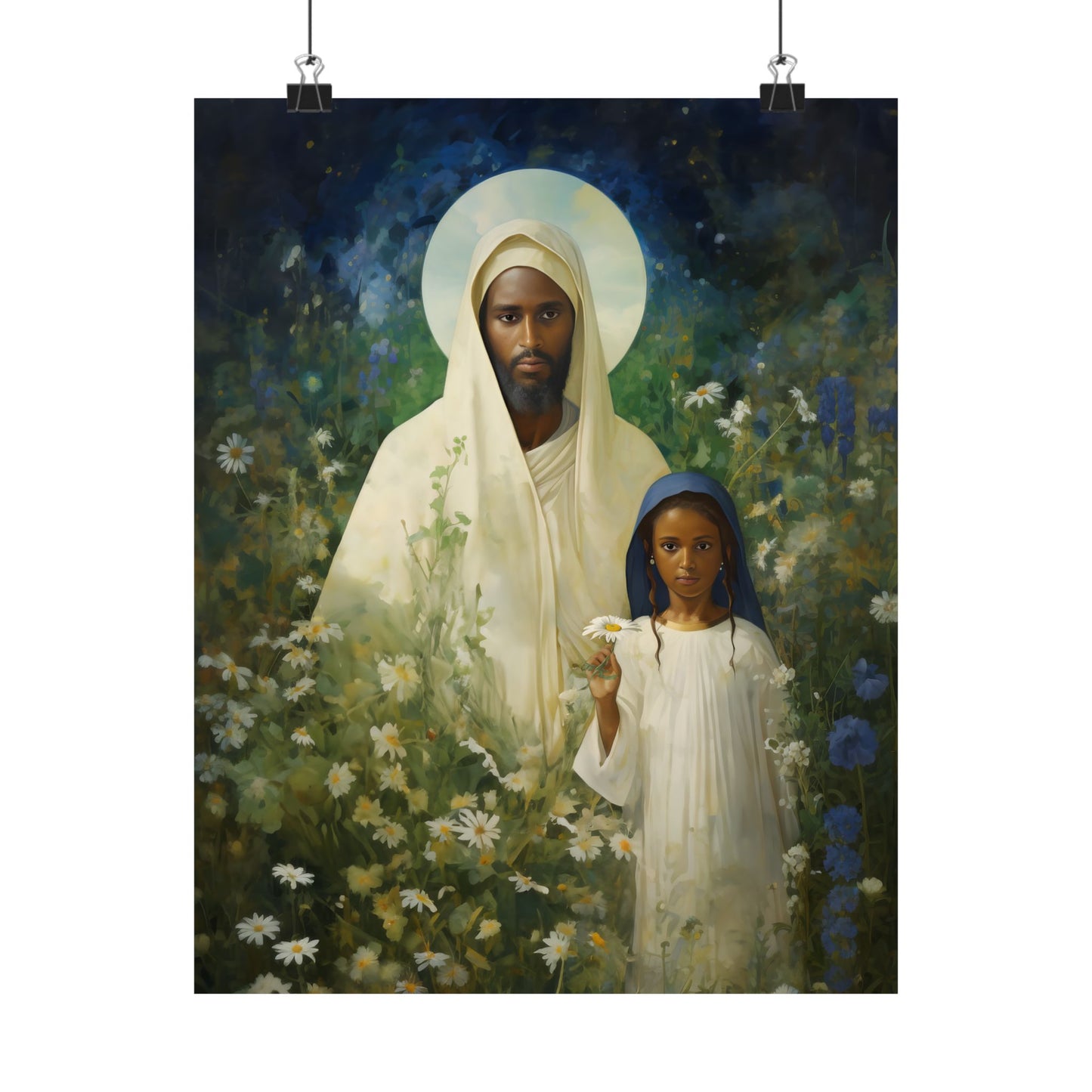 Saint Joachim Print - Father of Virgin Mary - Patron Saint of Fathers - Multiple Sizes - Premium Matte Vertical Posters - Catholic Art