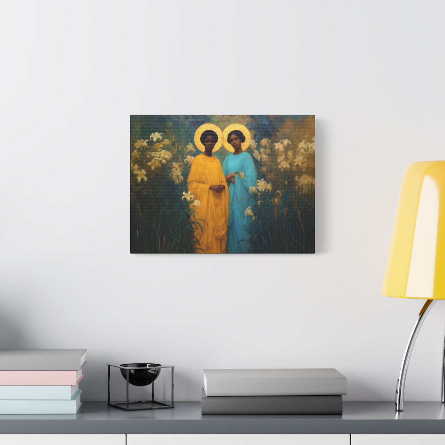 Saint Perpetua and Saint Felicity -  Museum Wrapped Canvas - Sanctified Souls Print - Religious Art for your Home - Catholic Saint Art