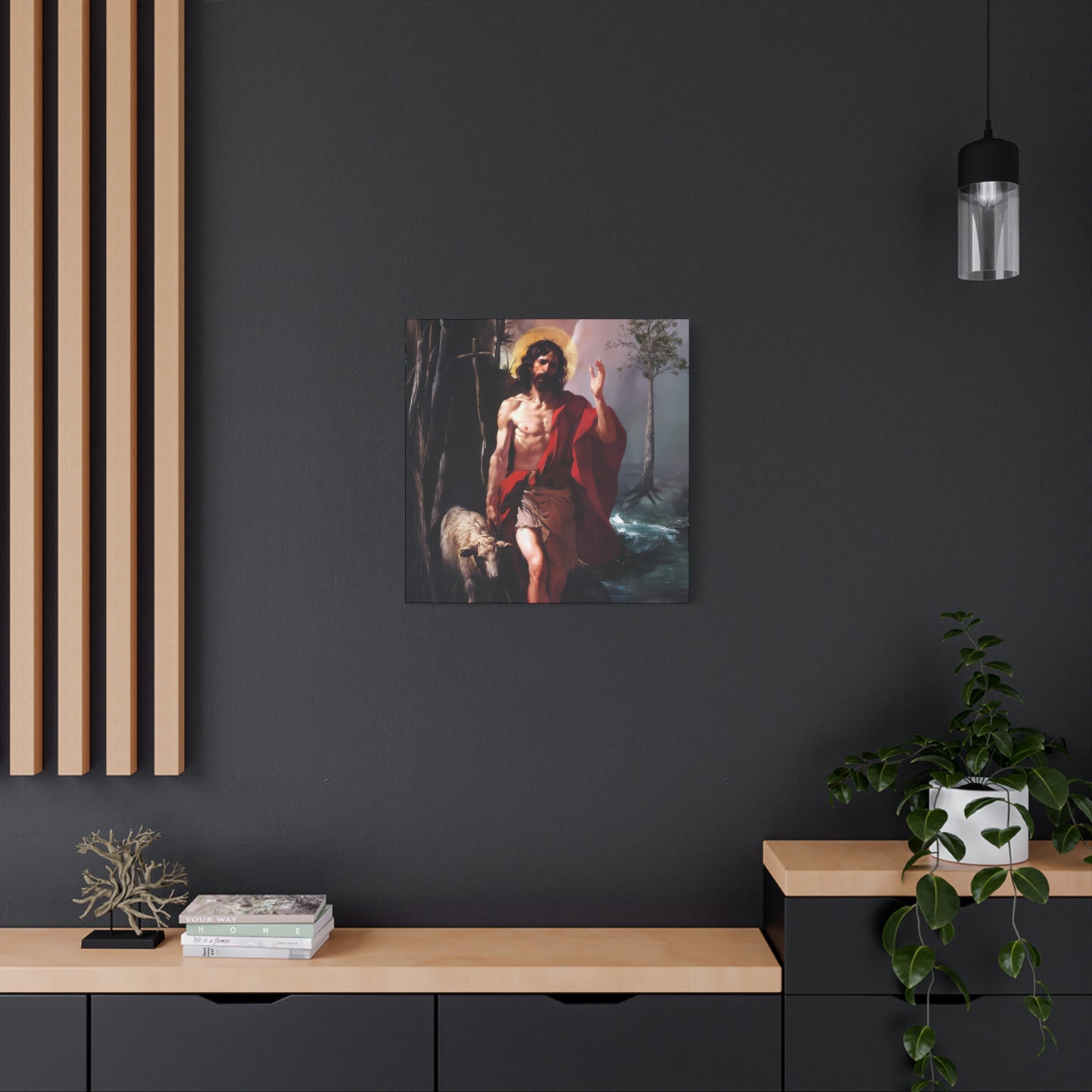 Saint John the Baptist -  Museum Wrapped Canvas - Sanctified Souls Print - Religious Art for your Home - Catholic Patron Saint Art