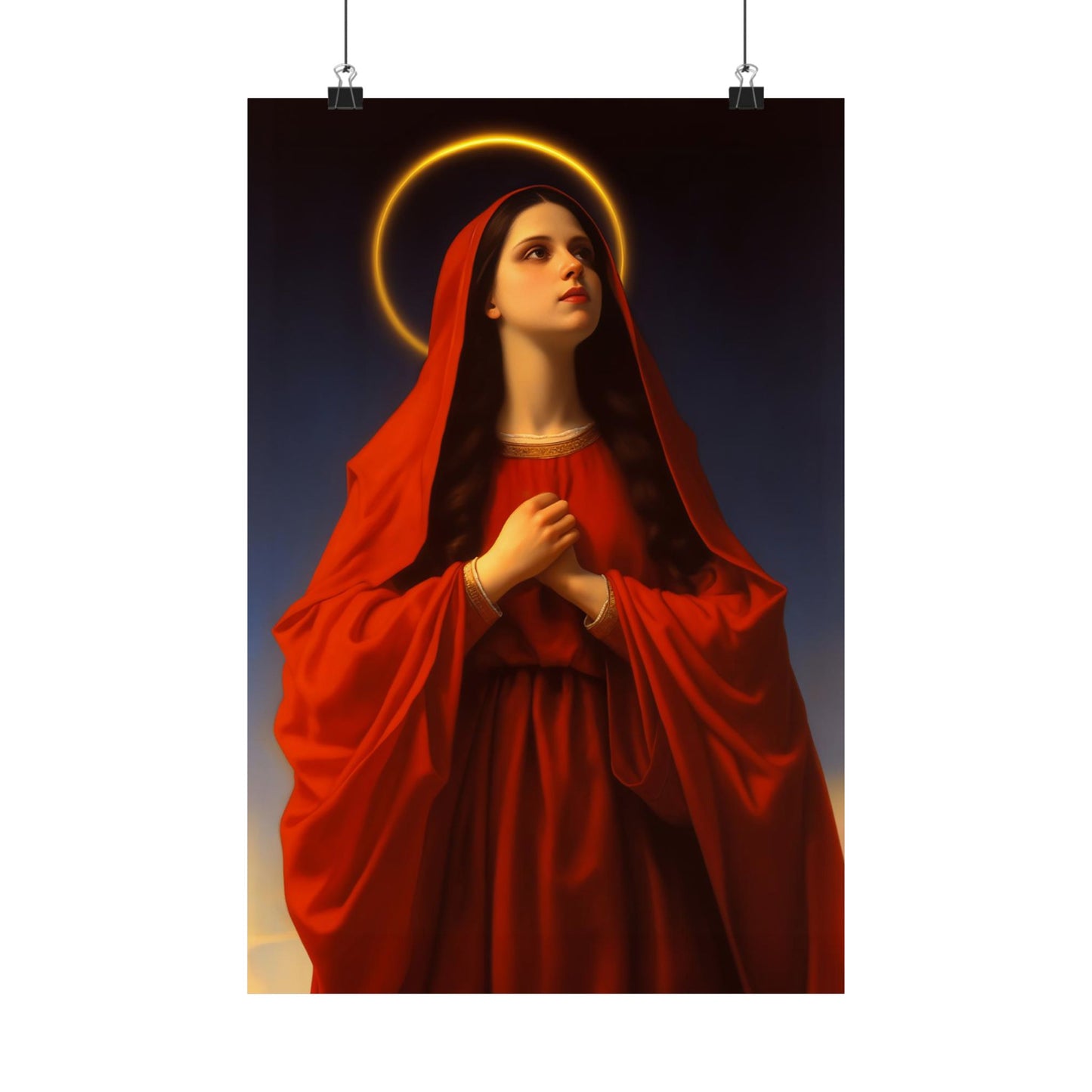 Mary the Blessed Virgin - Sanctified Souls Print - Multiple Sizes - Premium Matte Vertical Posters - Virgin Mary