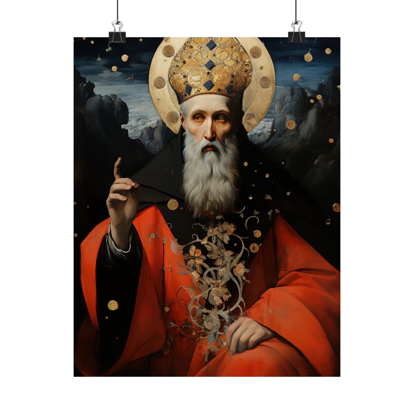 Saint Augustine of Hippo - Sanctified Souls Print - Multiple Sizes - Premium Matte Vertical Posters